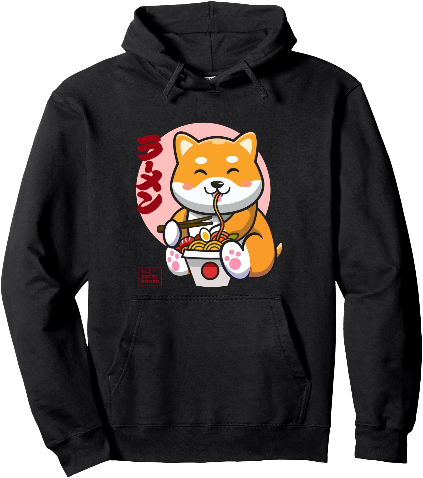 Shiba Inu Shirt, Kawaii Anime Shiba Inu, Japanese Ramen Pullover Hoodie