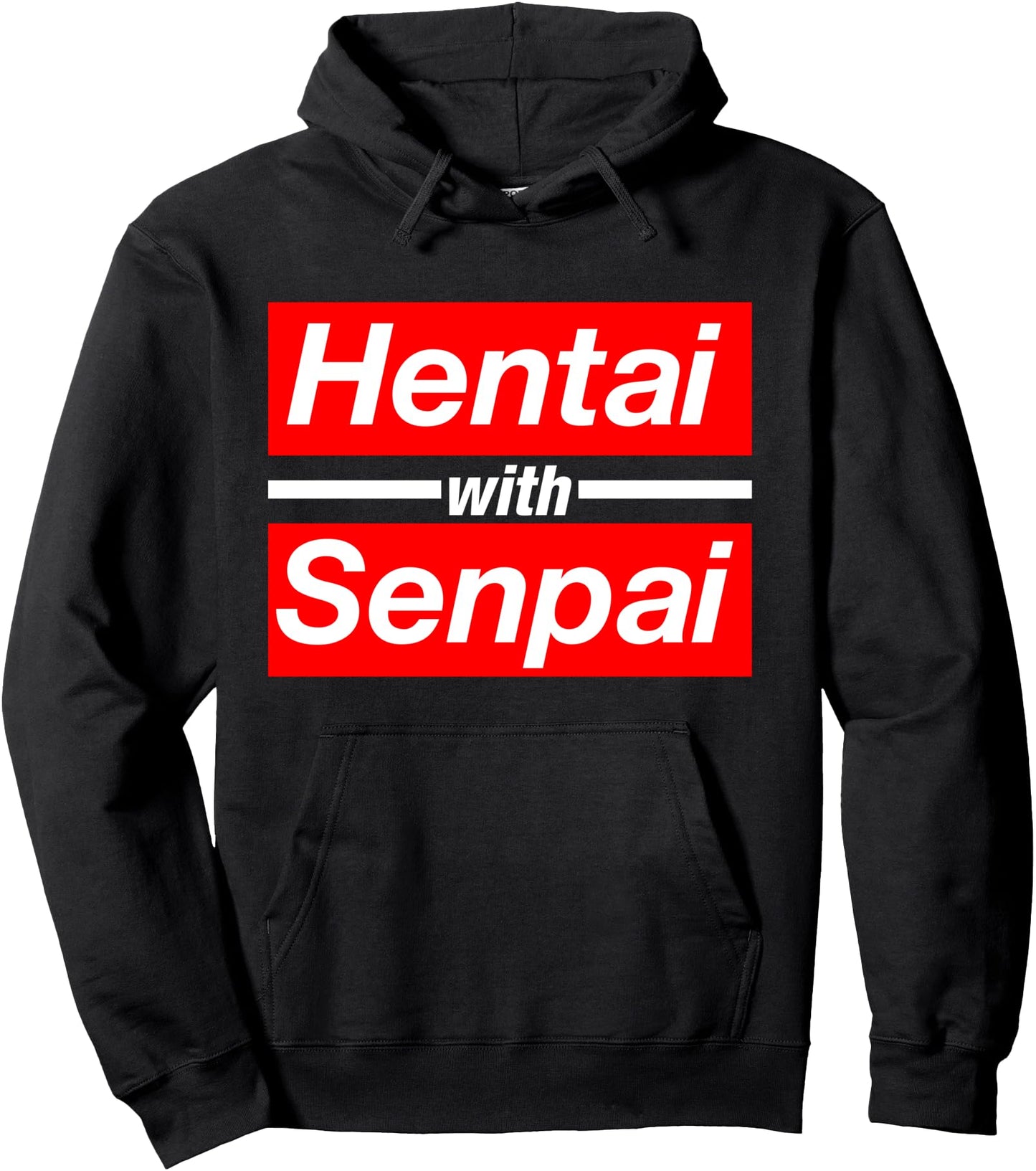 Cute Manga Hentai With Senpai Japanese Anime Parody Pullover Hoodie