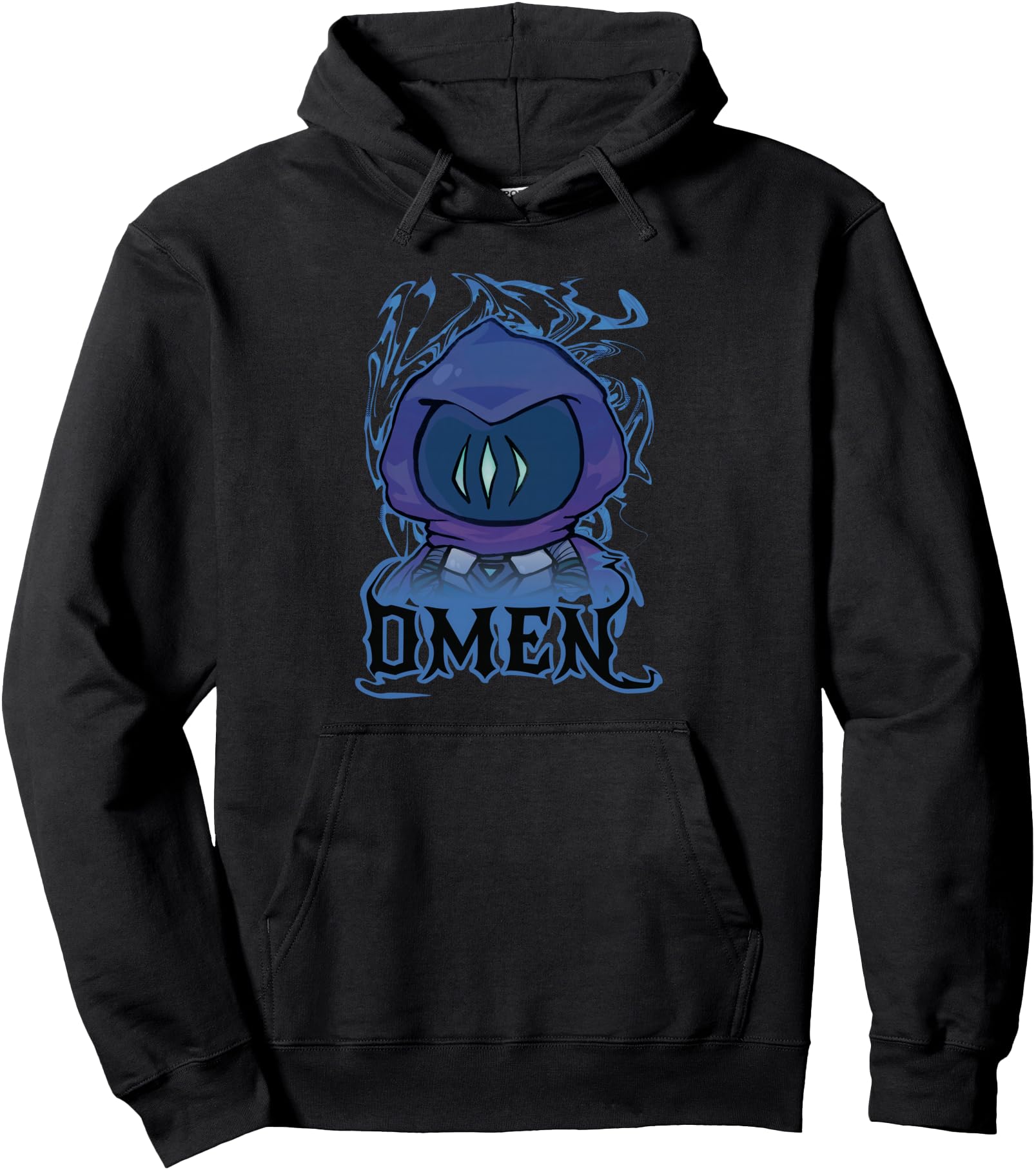 FPS Merch Heaven Chibi Omen Agent Valorants Gaming Cute Pullover Black Hoodie - Unisex-Adult, Gamers, Birthday Celebrants - Small
