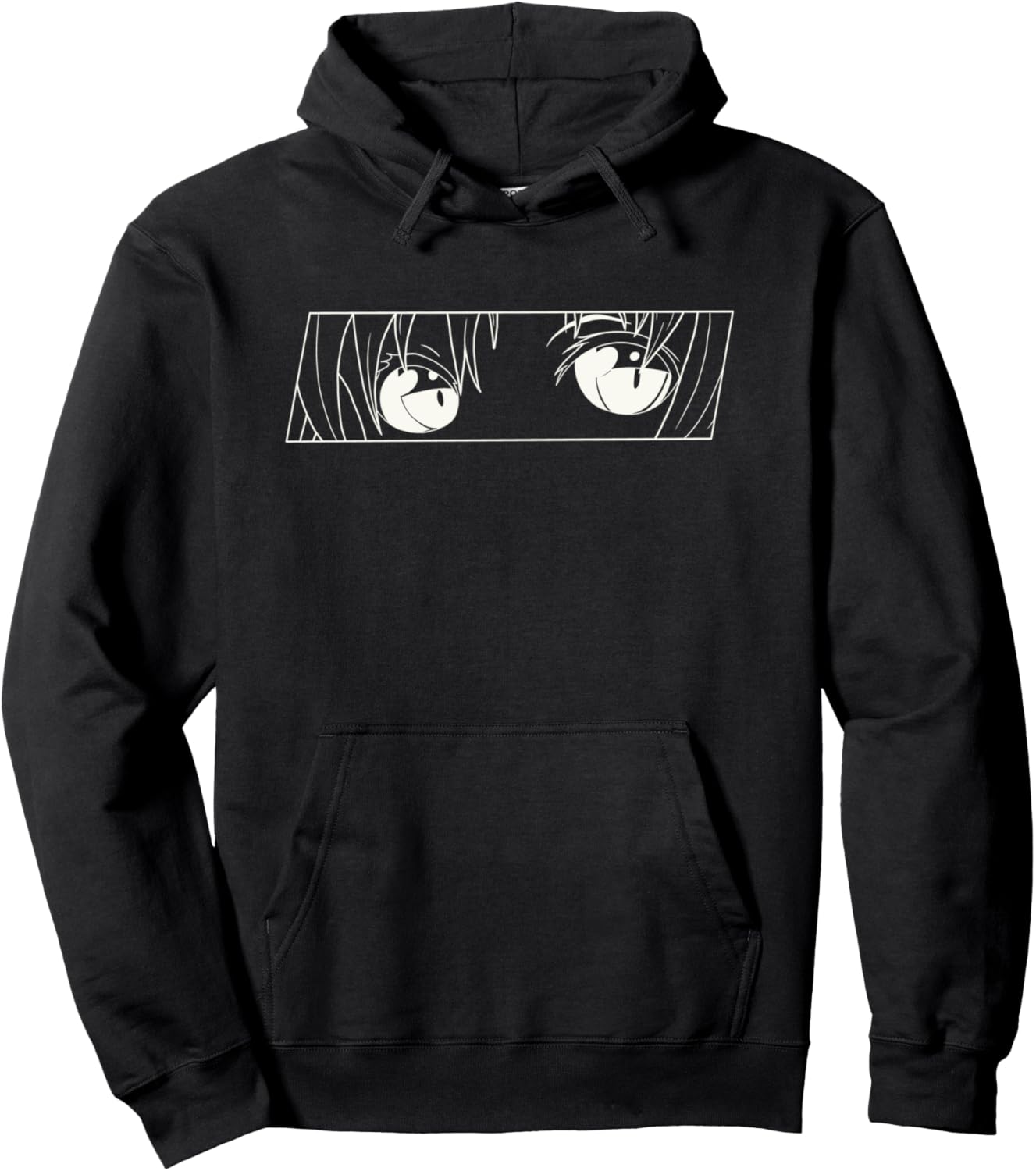 Cute Clean White Anime Eyes Pullover Hoodie