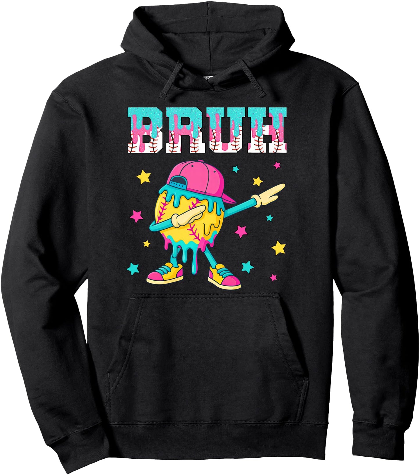Baseball Drip Ice Cream Bruh Baseball Lifestyle 101 Apparel Pullover Hoodie