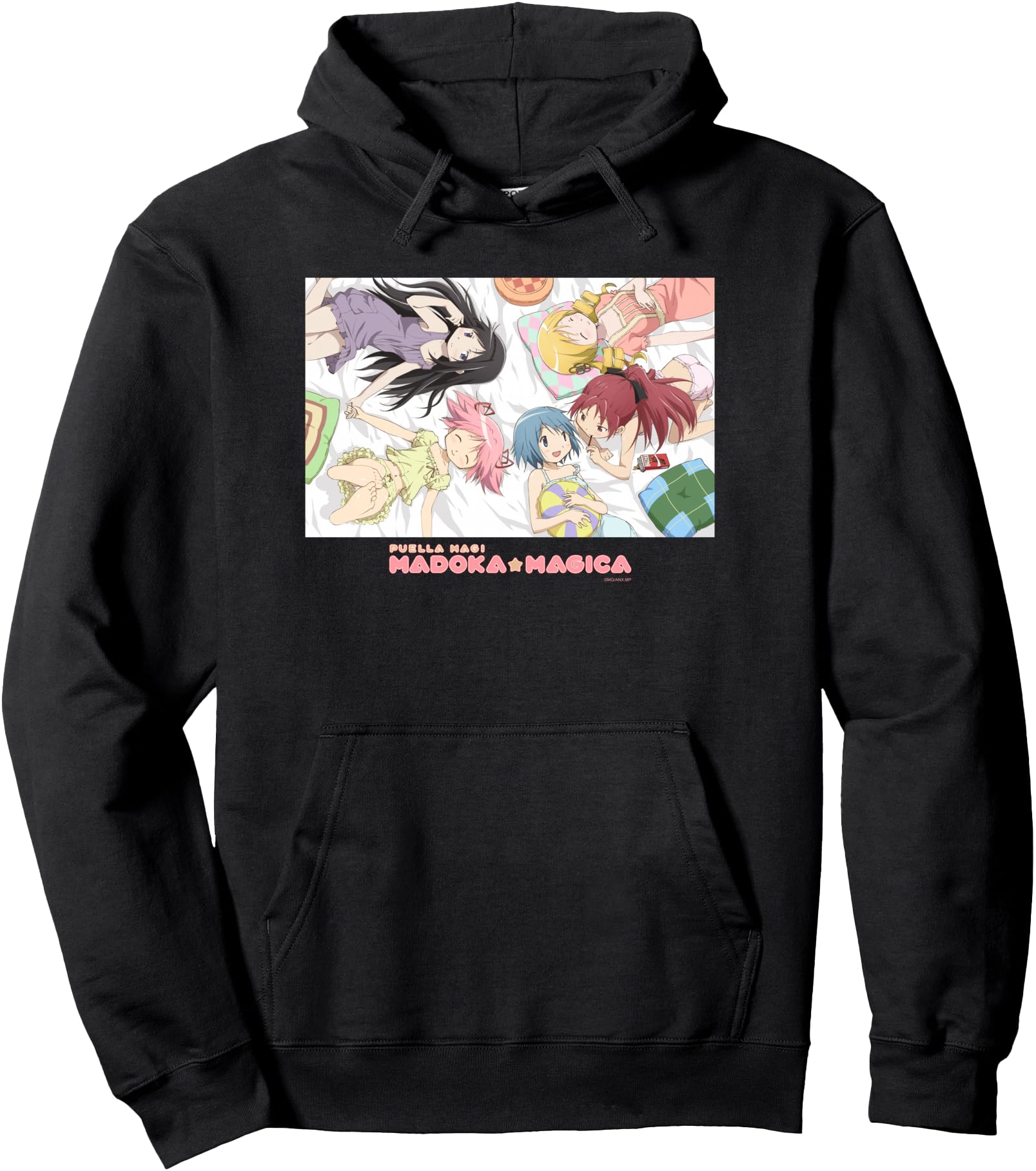 Madoka Magica Pajama Party Illustration Cute Girl Anime Pullover Hoodie