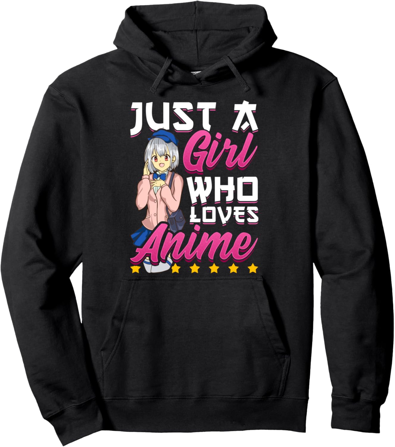 Cute Just A Girl Who Loves Anime Pullover Hoodie