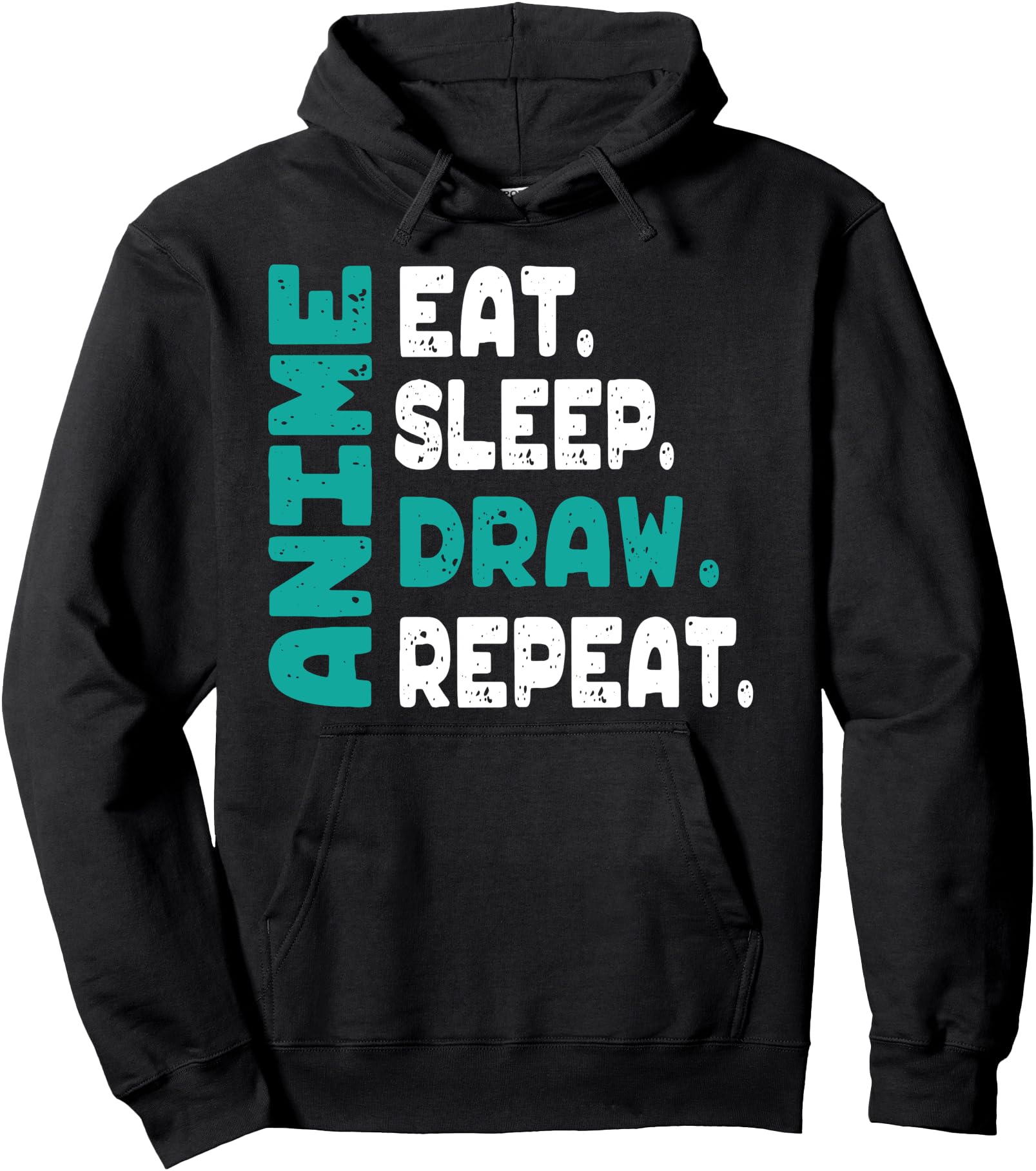 Eat Sleep Anime Repeat Hoodie - Japanese Anime Drawing Gift
