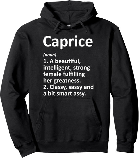 CAPRICE Definition Personalized Name Funny Christmas Gift Pullover Hoodie