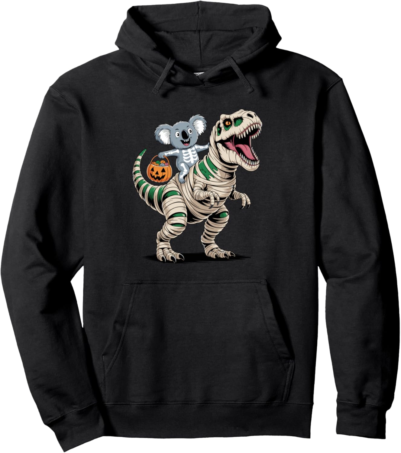 Halloween T-Rex Dinosaur Koala Mummy Tyrannosaurus Rex Pullover Hoodie