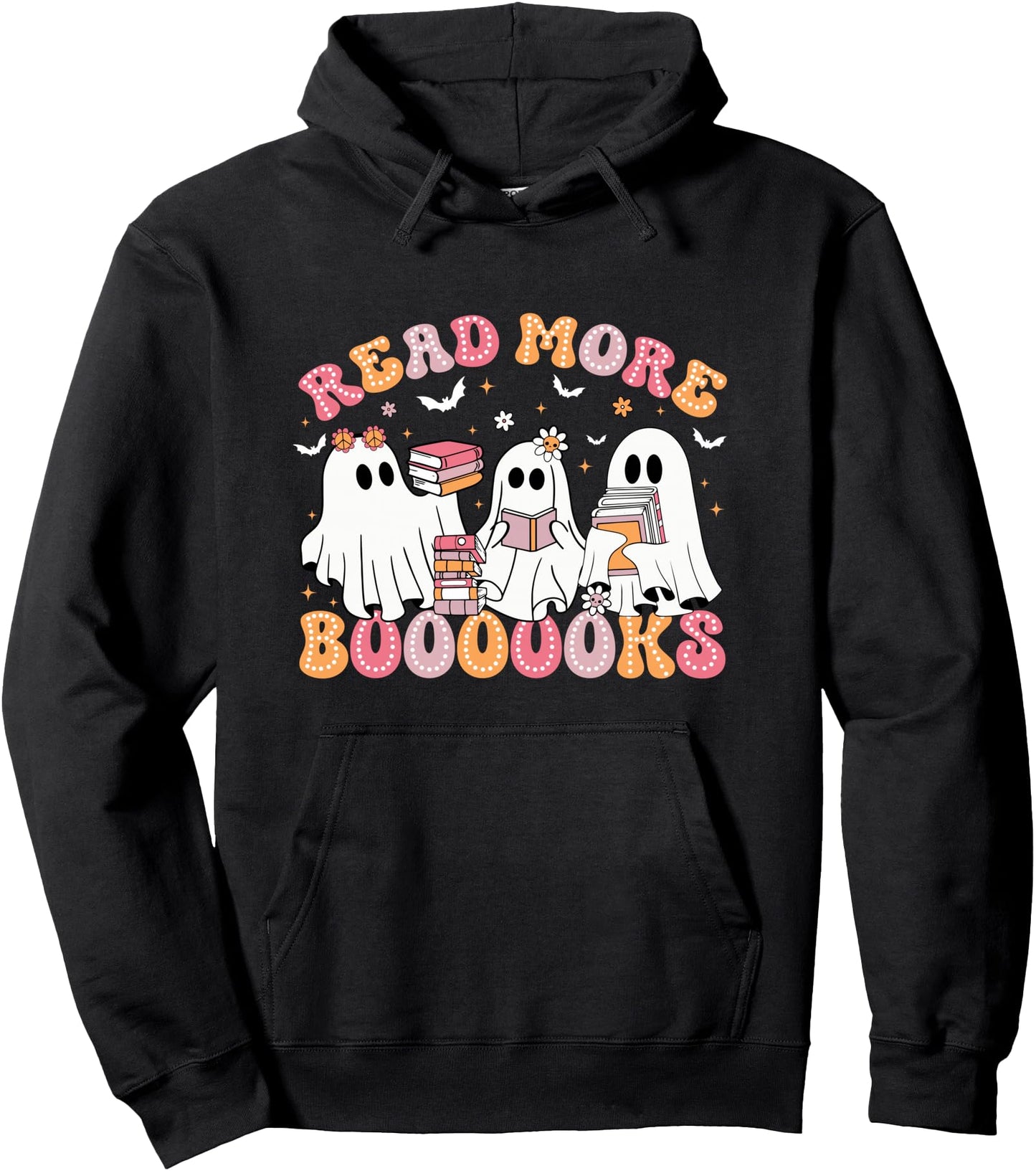 Cute Ghost Book Read More Books Funny Teachers Halloween Pullover Hoodie