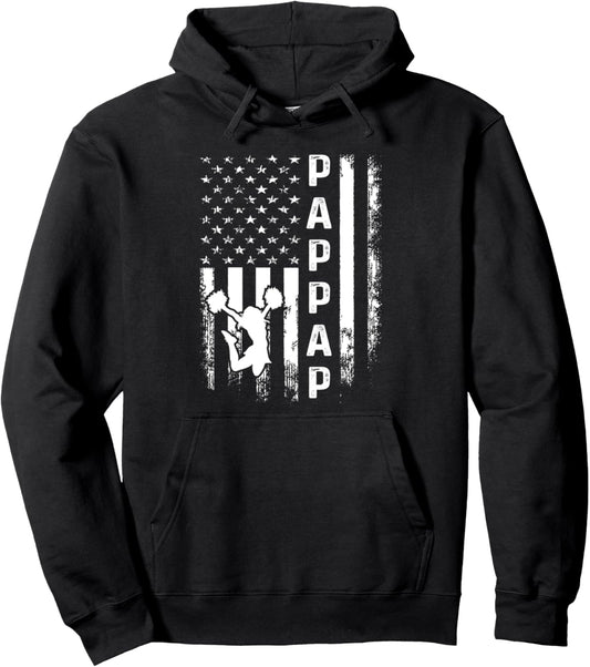 Cheerleader Cheer Pappap America Flag Vintage Xmas Pullover Hoodie