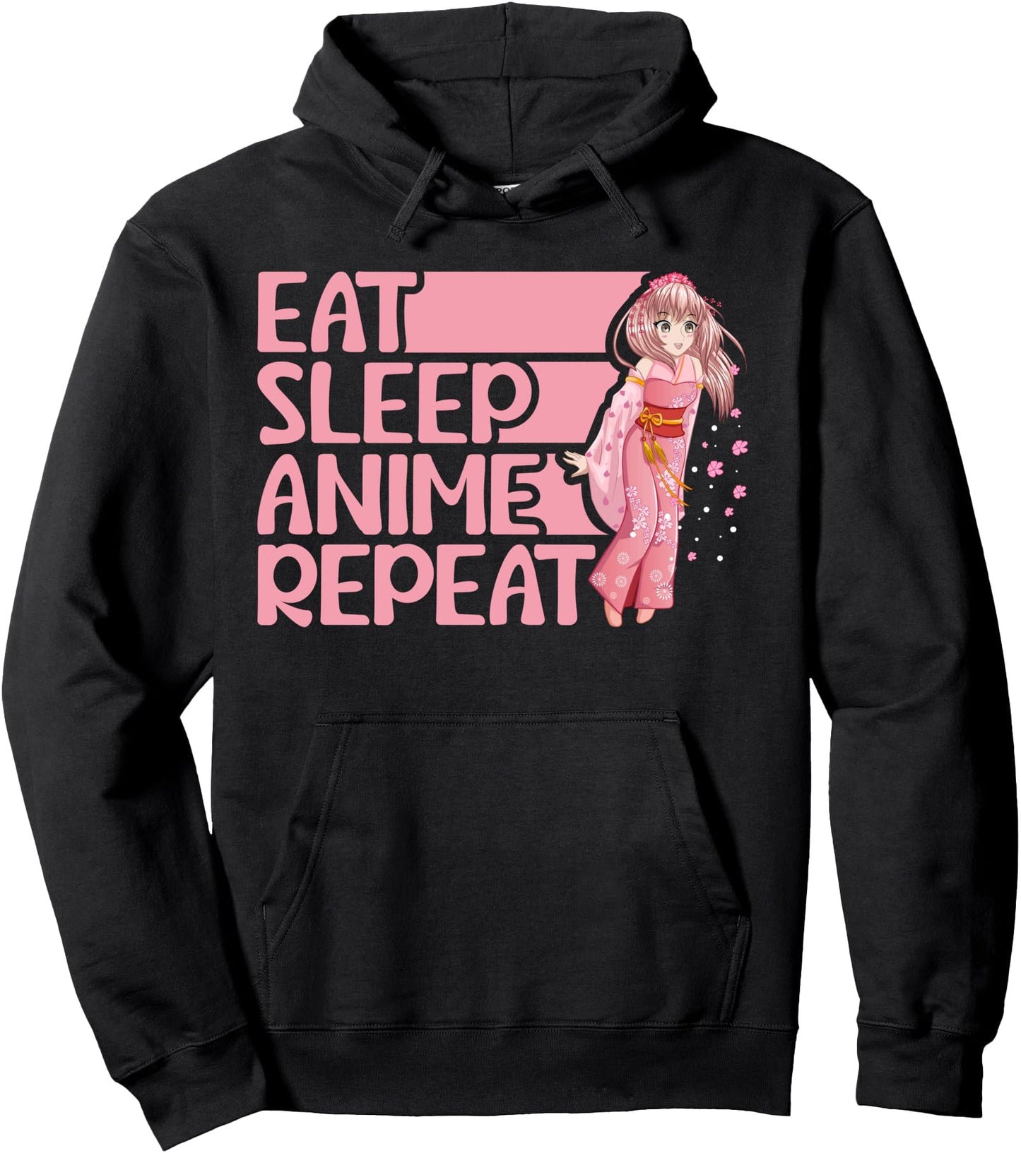 Eat Sleep Anime Tee Vintage Japan Kawaii Anime Manga Pullover Hoodie
