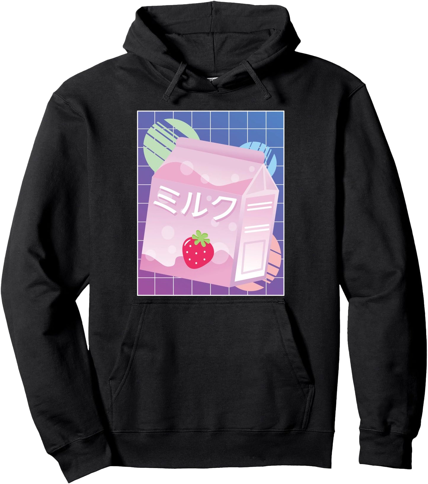 Strawberry Milk Kawaii Japanese Anime Retro Pullover Hoodie