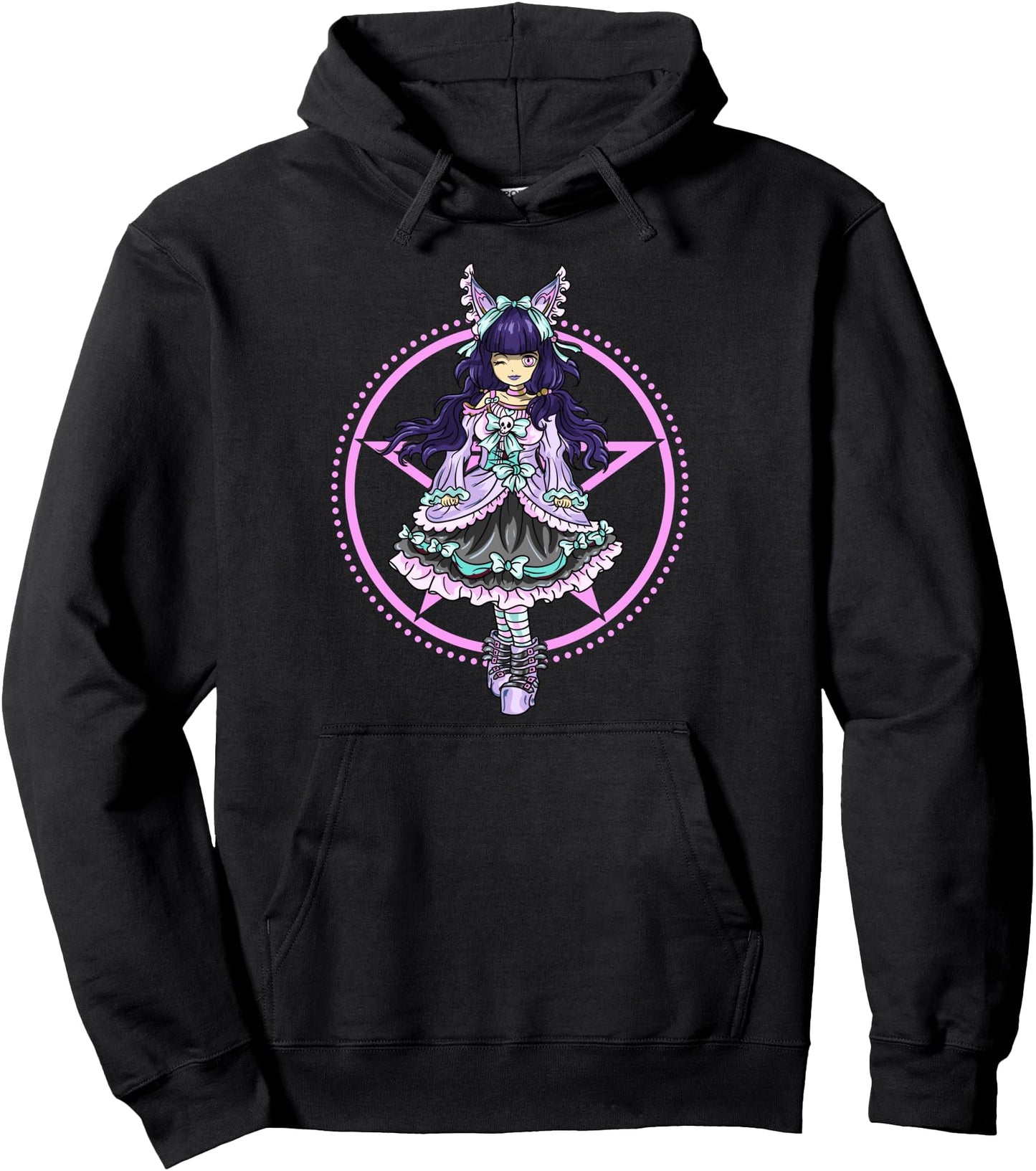 Pastel Goth Lolita Princess Court Dress Punk Cosplay Anime Pullover Hoodie