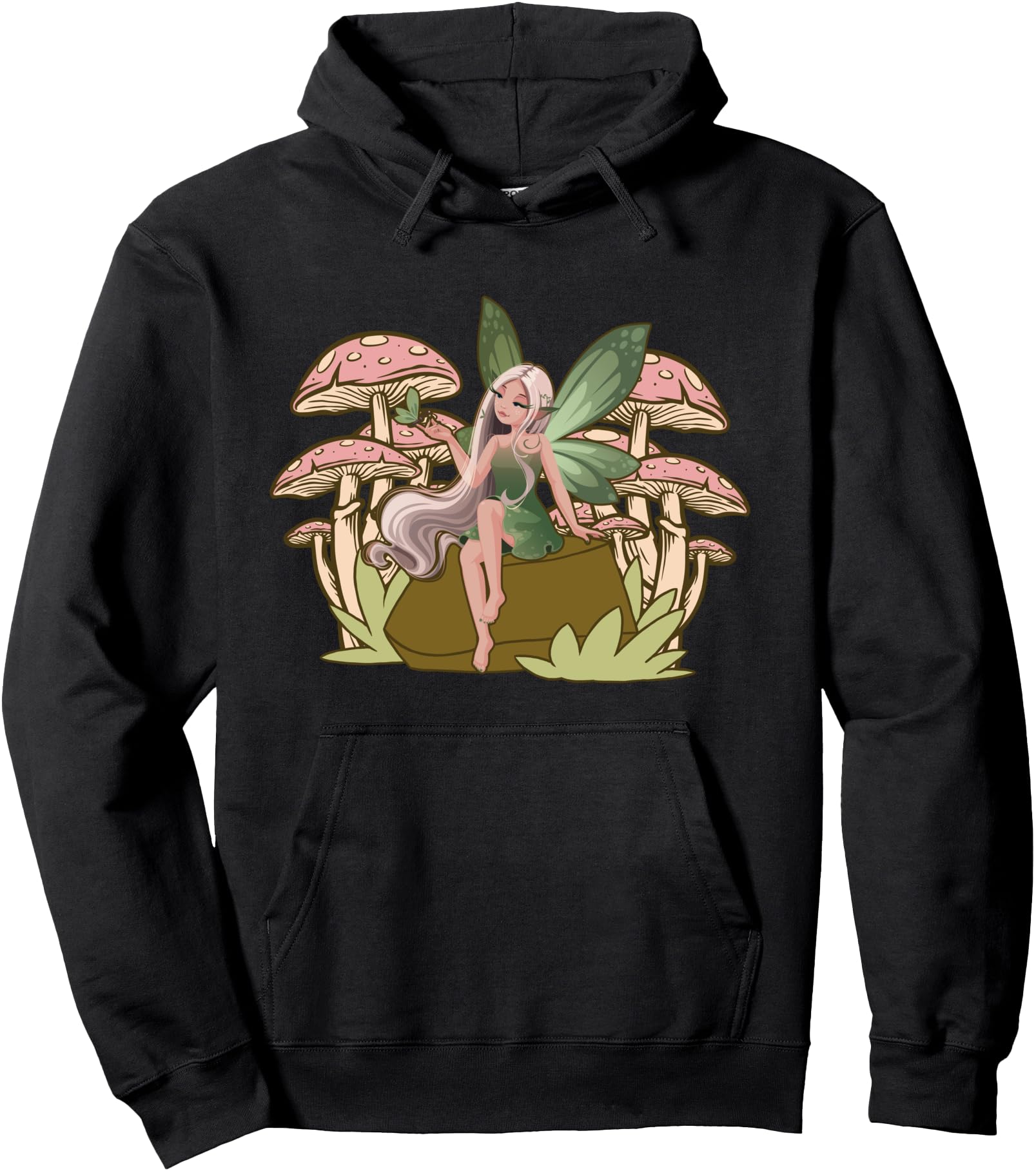 Fairycore Aesthetic Anime Elf Fairy Core Grunge Faecore Pullover Hoodie