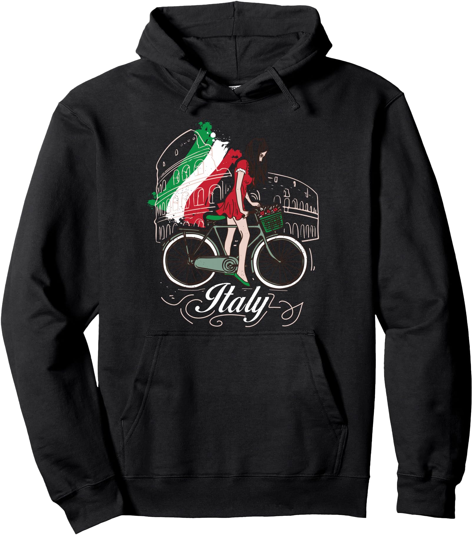 When in Rome Gift Design Beautiful Woman Italy Design Pullover Hoodie