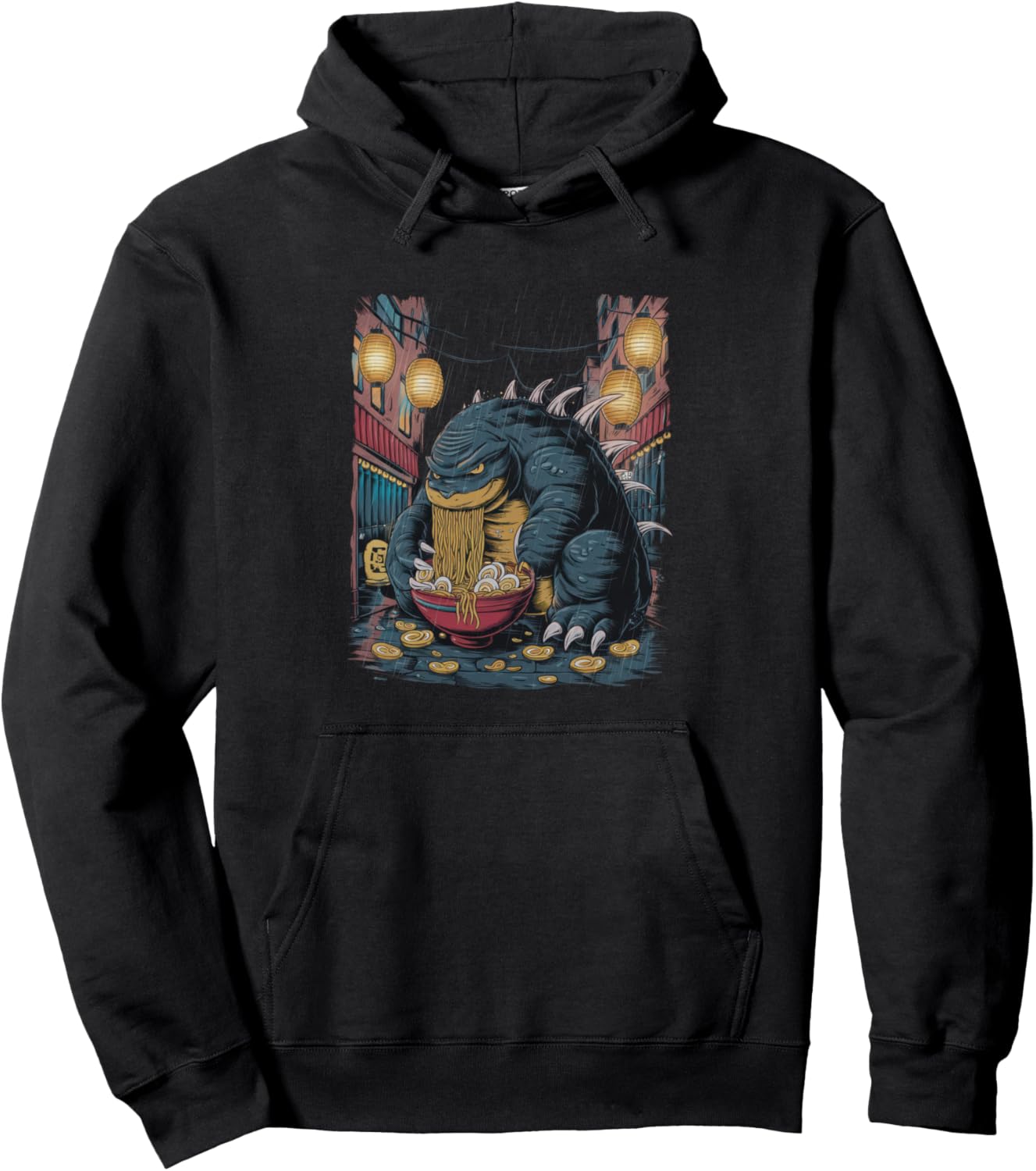 Japanese Ramen Tshirt Monster Kaiju Dragon Manga Anime Pullover Hoodie