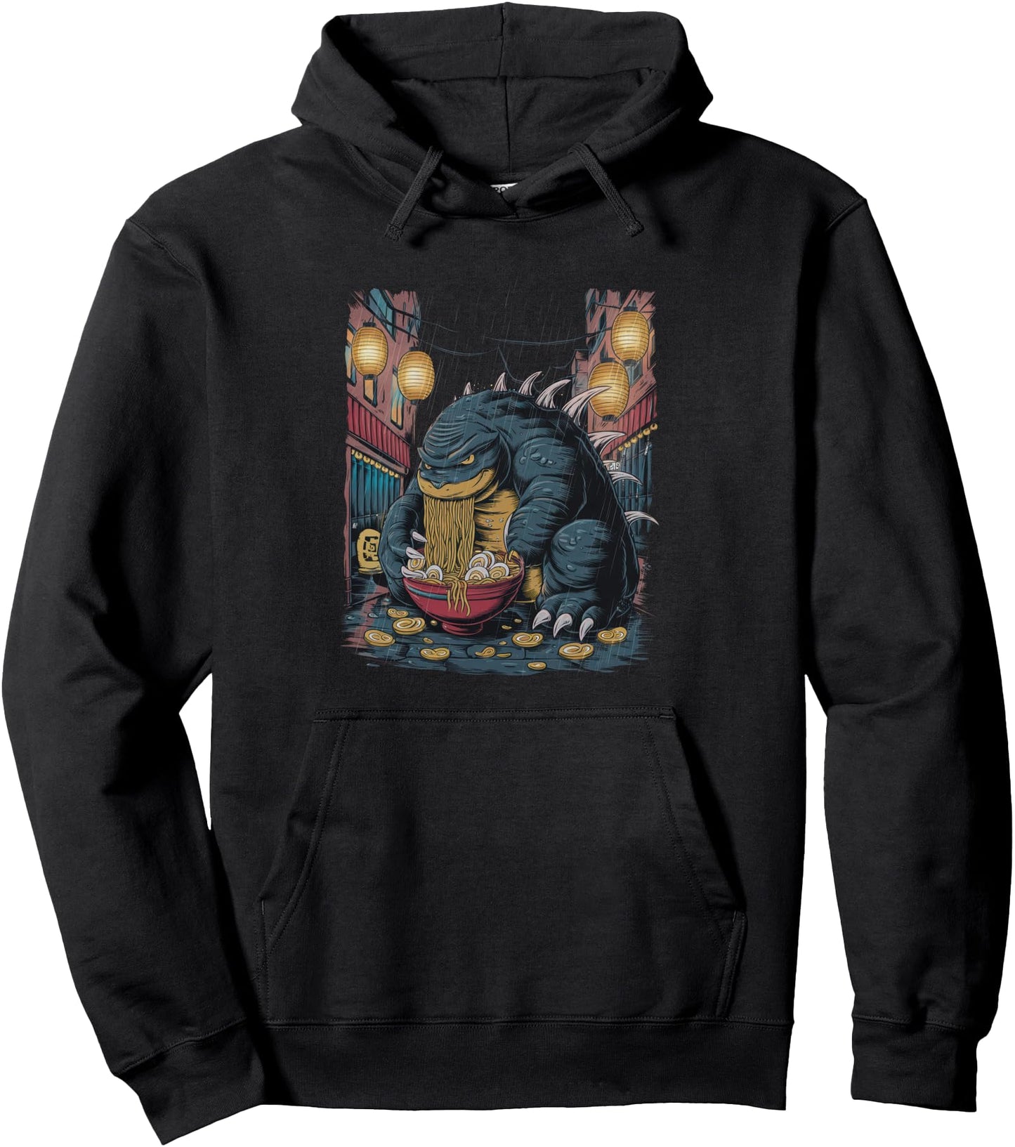 Japanese Ramen Tshirt Monster Kaiju Dragon Manga Anime Pullover Hoodie