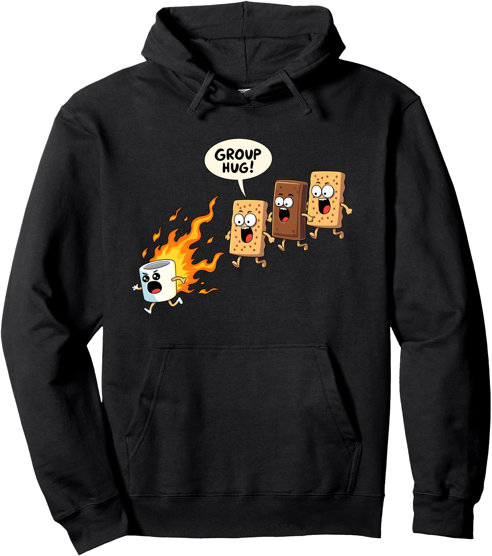 Funny Camping Smores Group Hug Cute S'mores Pullover Hoodie