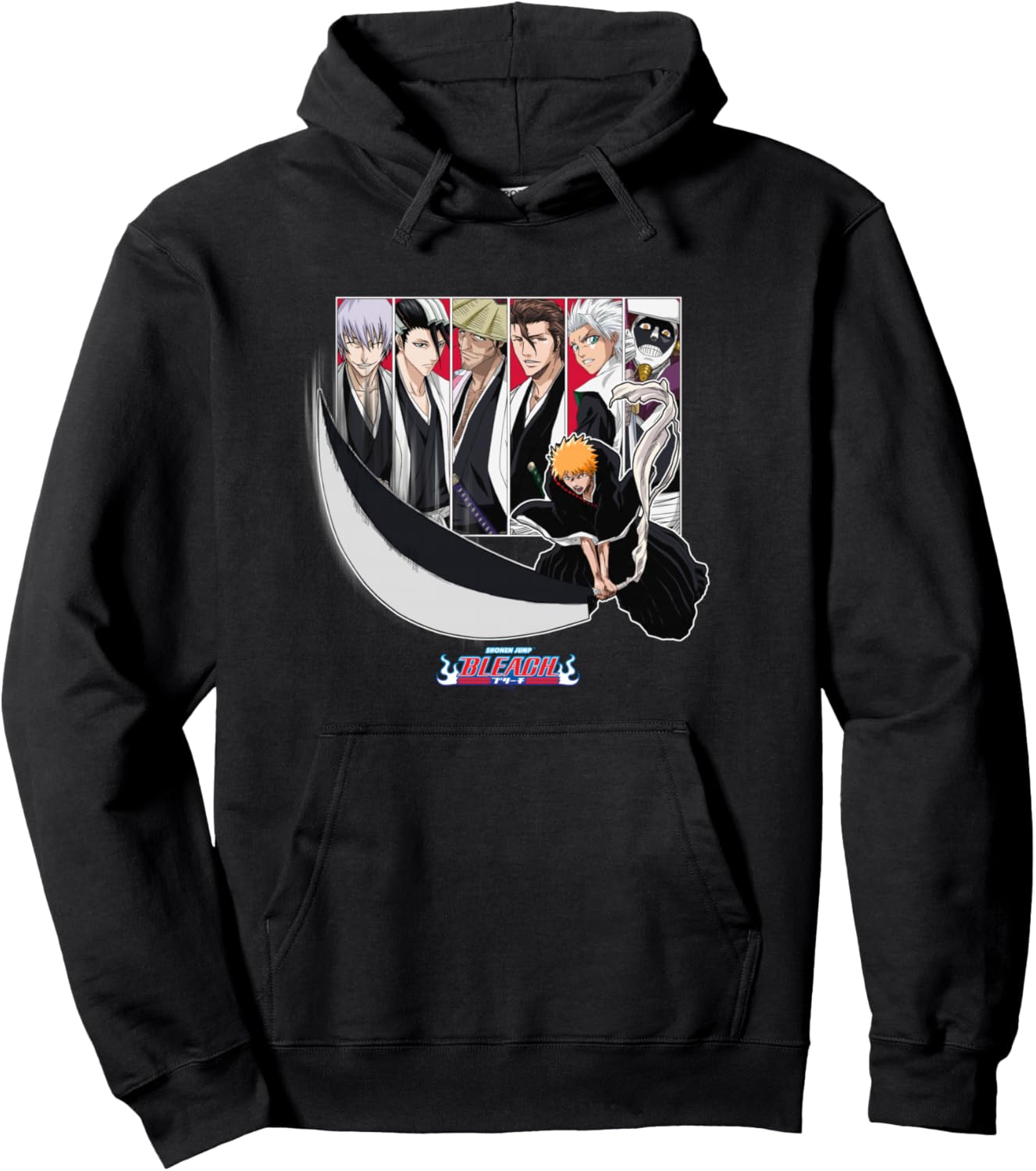Bleach Ichigo Slash with Characters Anime Pullover Hoodie