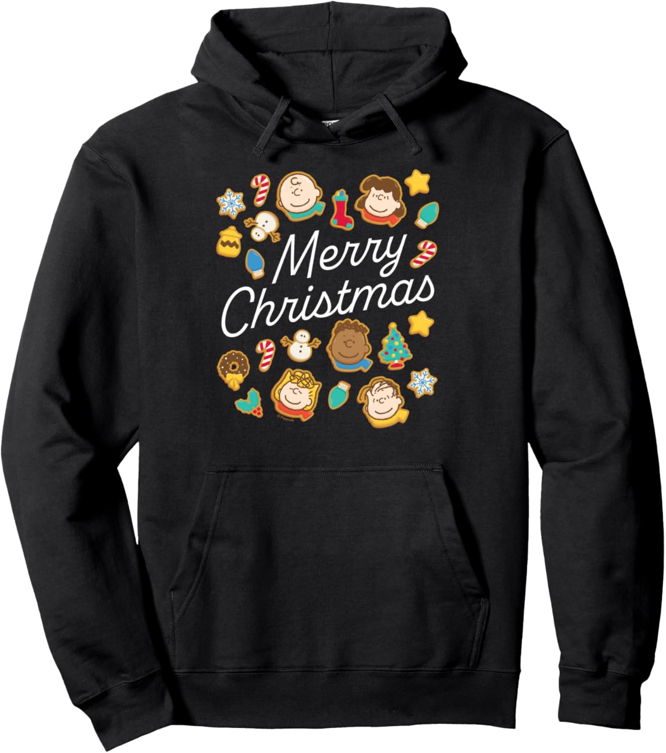 Merry Christmas Peanuts Cookie Character Party Pullover Hoodie