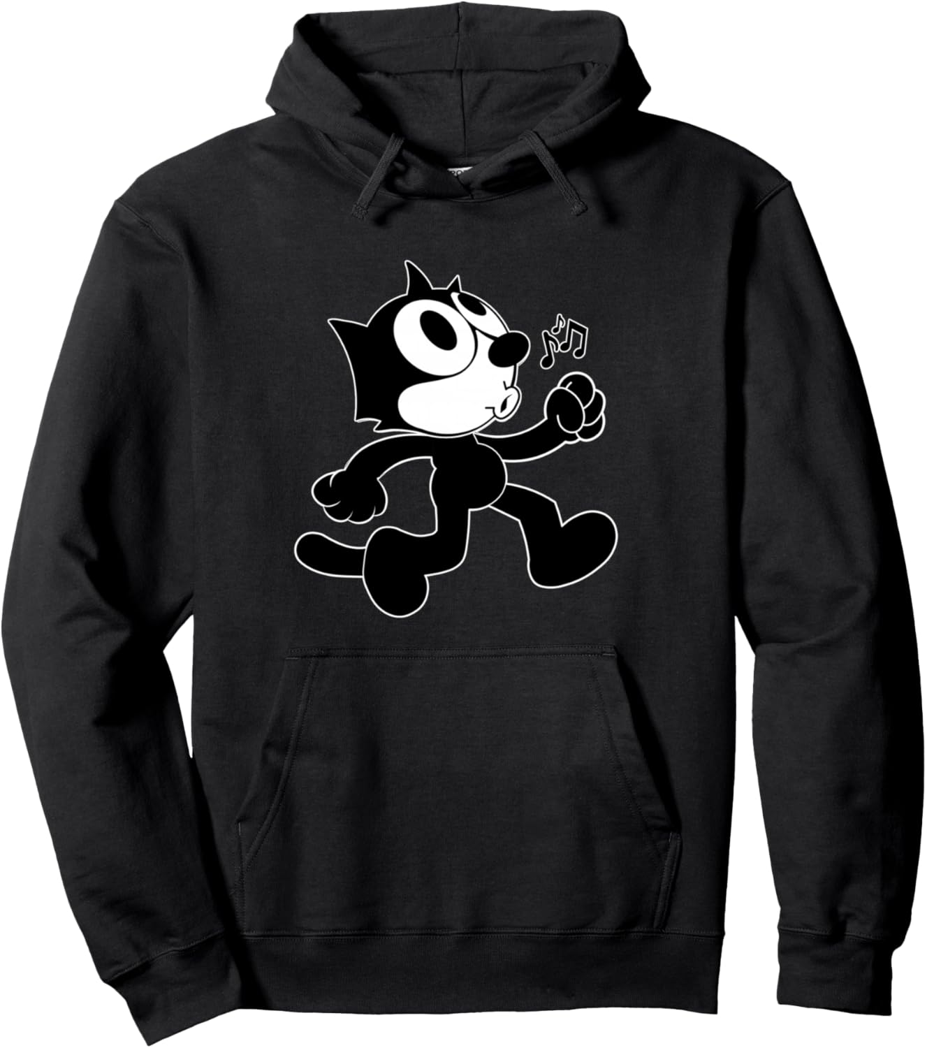 Felix Cartoon Whistling and Walking Music Notes Felix Tee Pullover Hoodie