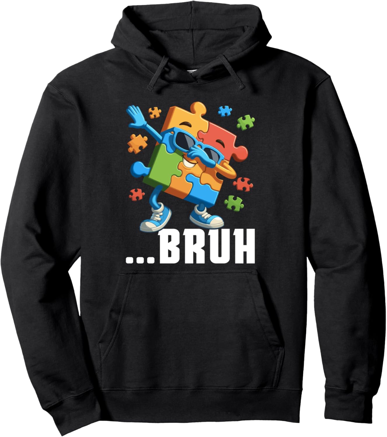 Bruh Dabbing Puzzle Autism Awareness ns Boys Kids Pullover Hoodie