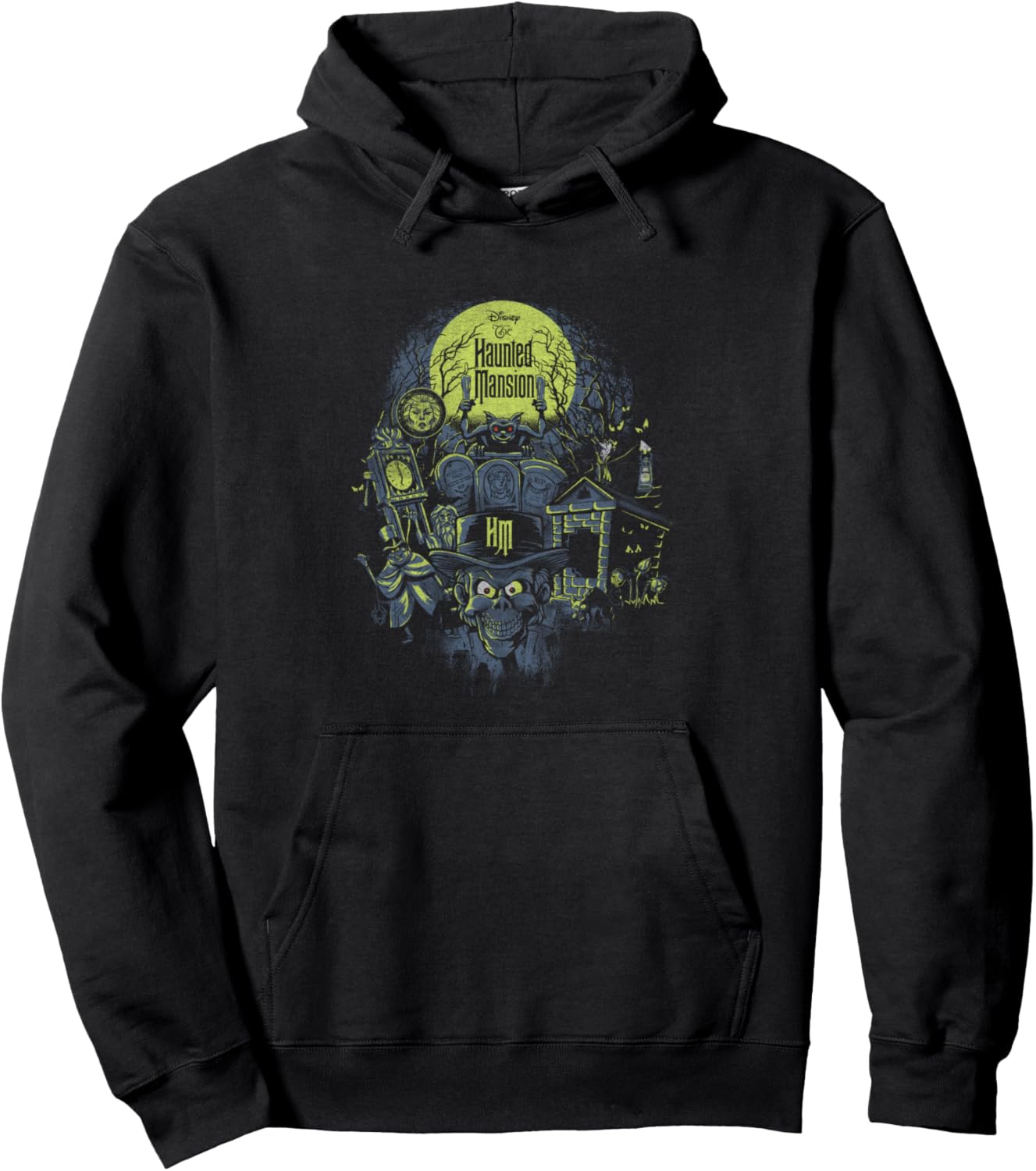 The Haunted Mansion Halloween Haunted Montage Retro Poster Pullover Hoodie