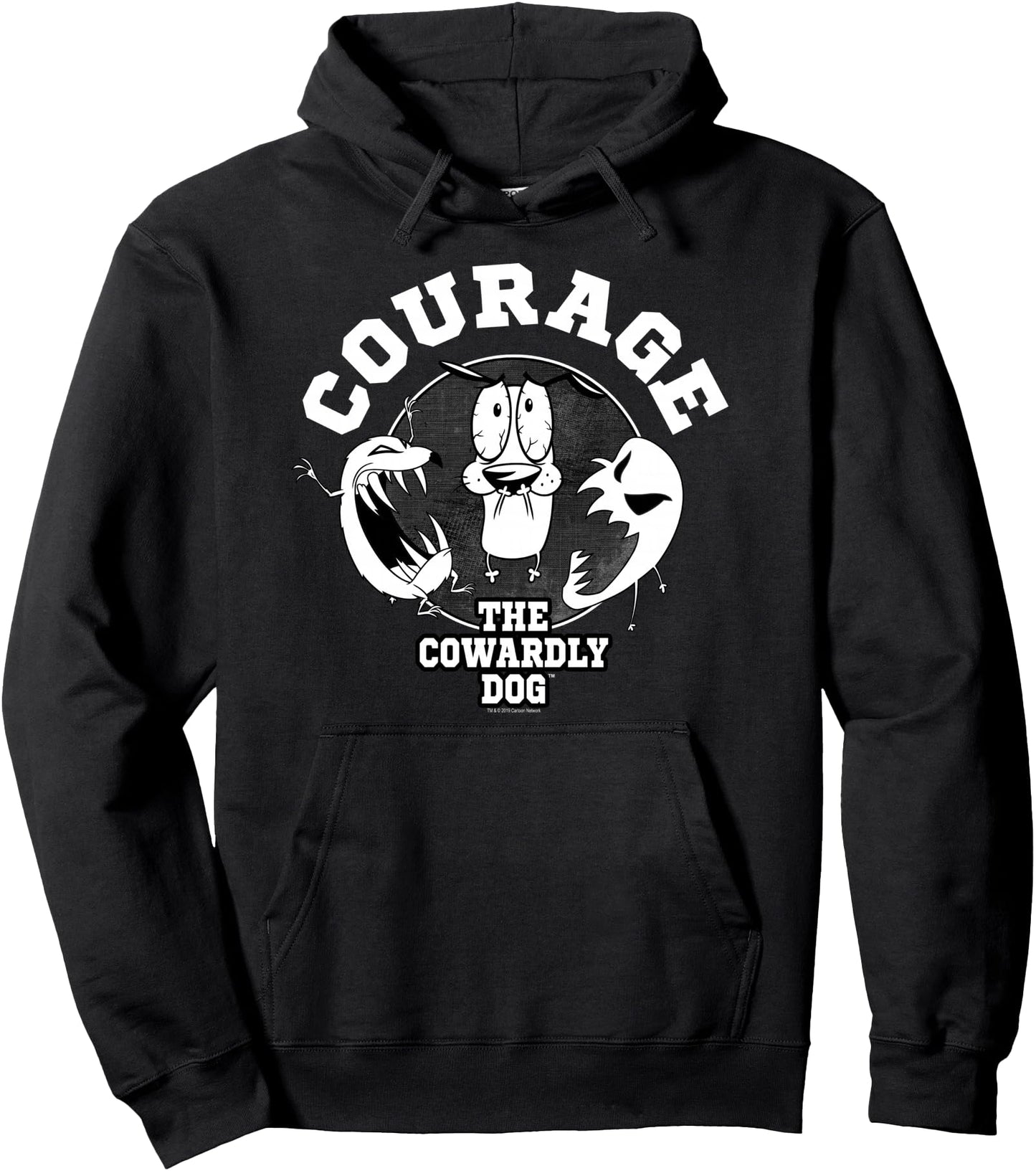Cartoon Network CN Courage The Cowardly Dog Black Adult Unisex Classic Hoodie