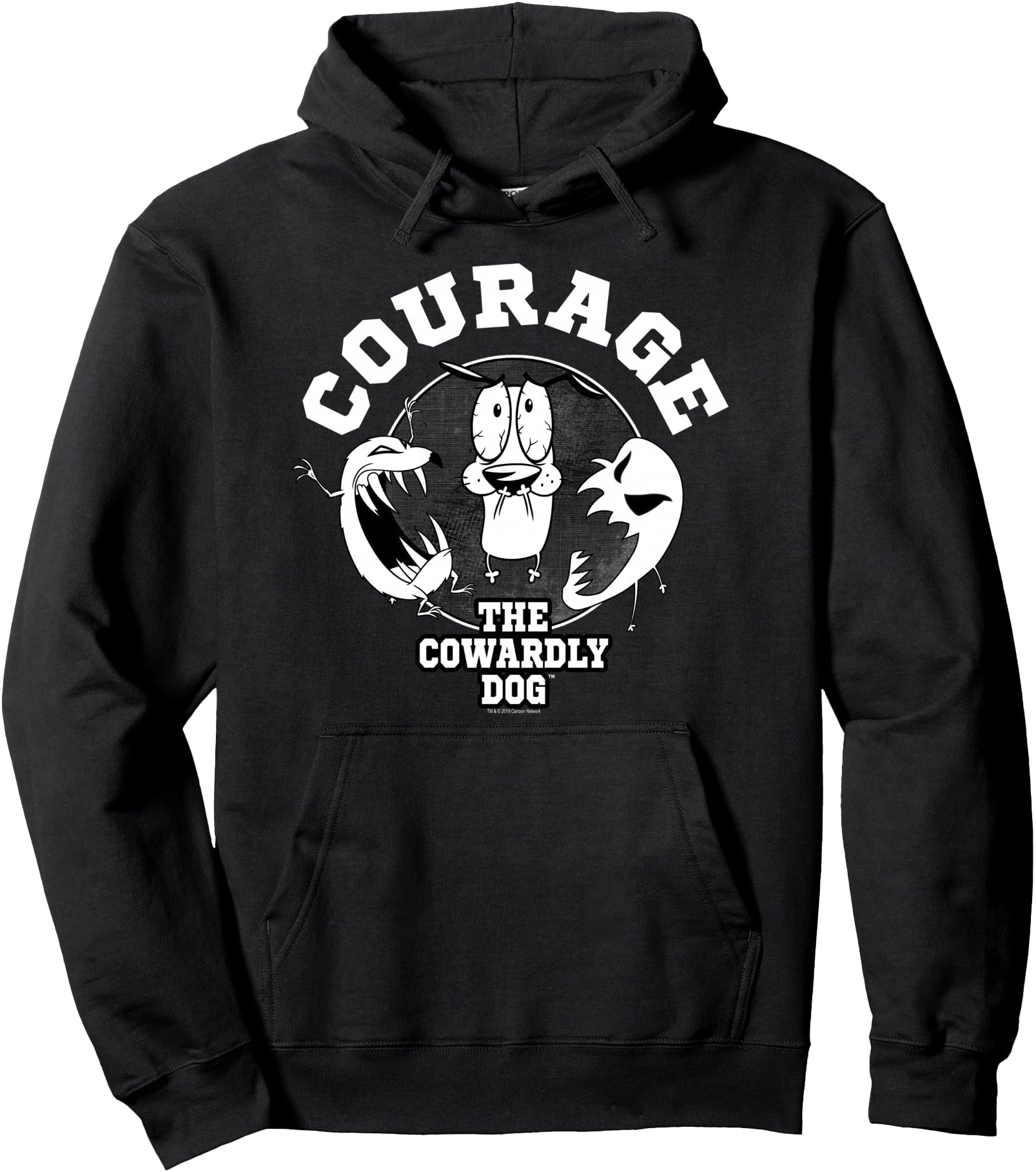 Cartoon Network CN Courage The Cowardly Dog Black Adult Unisex Classic Hoodie