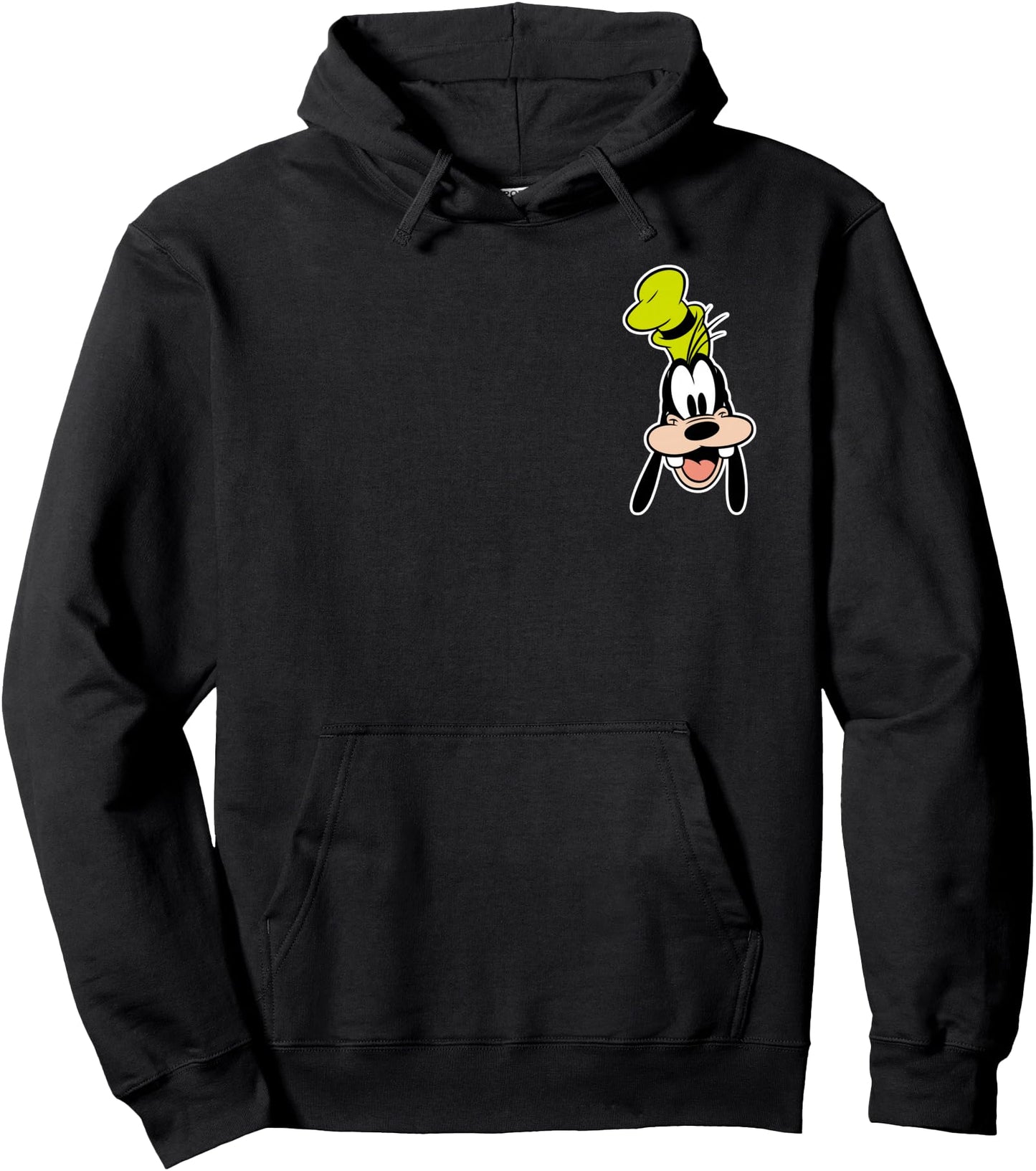 Disney Mickey And Friends Goofy Face Small Pocket Logo Pullover Hoodie