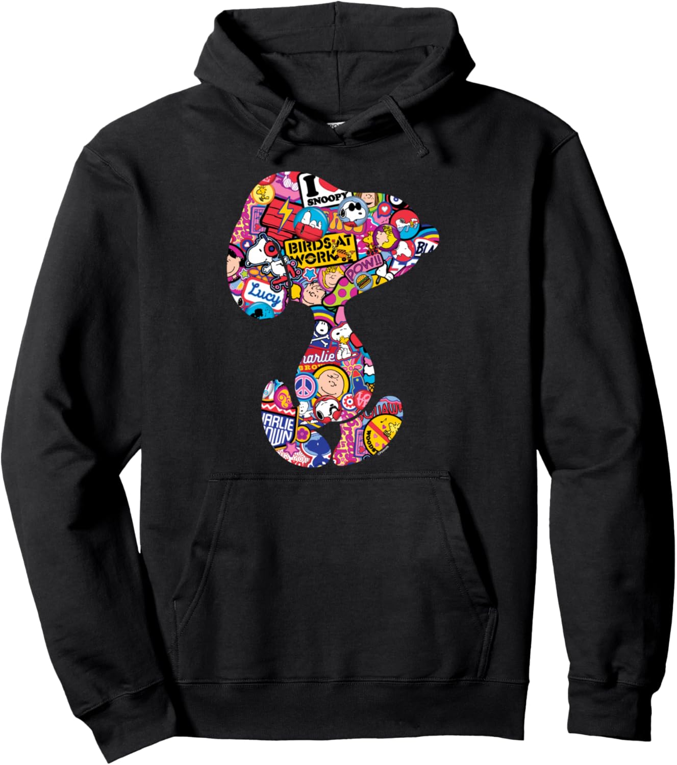 Peanuts - Snoopy Silhoutte Pattern Pullover Hoodie