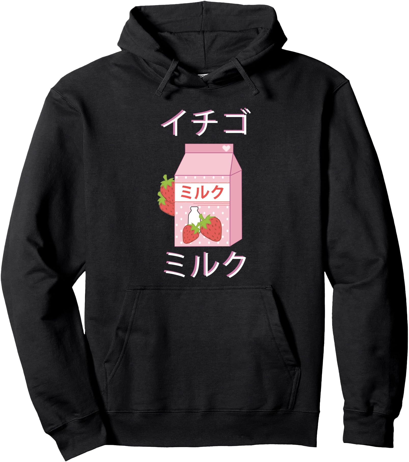 Japanese Milk Carton Hoodie Gift Kawaii Strawberry milkshake Pullover Hoodie