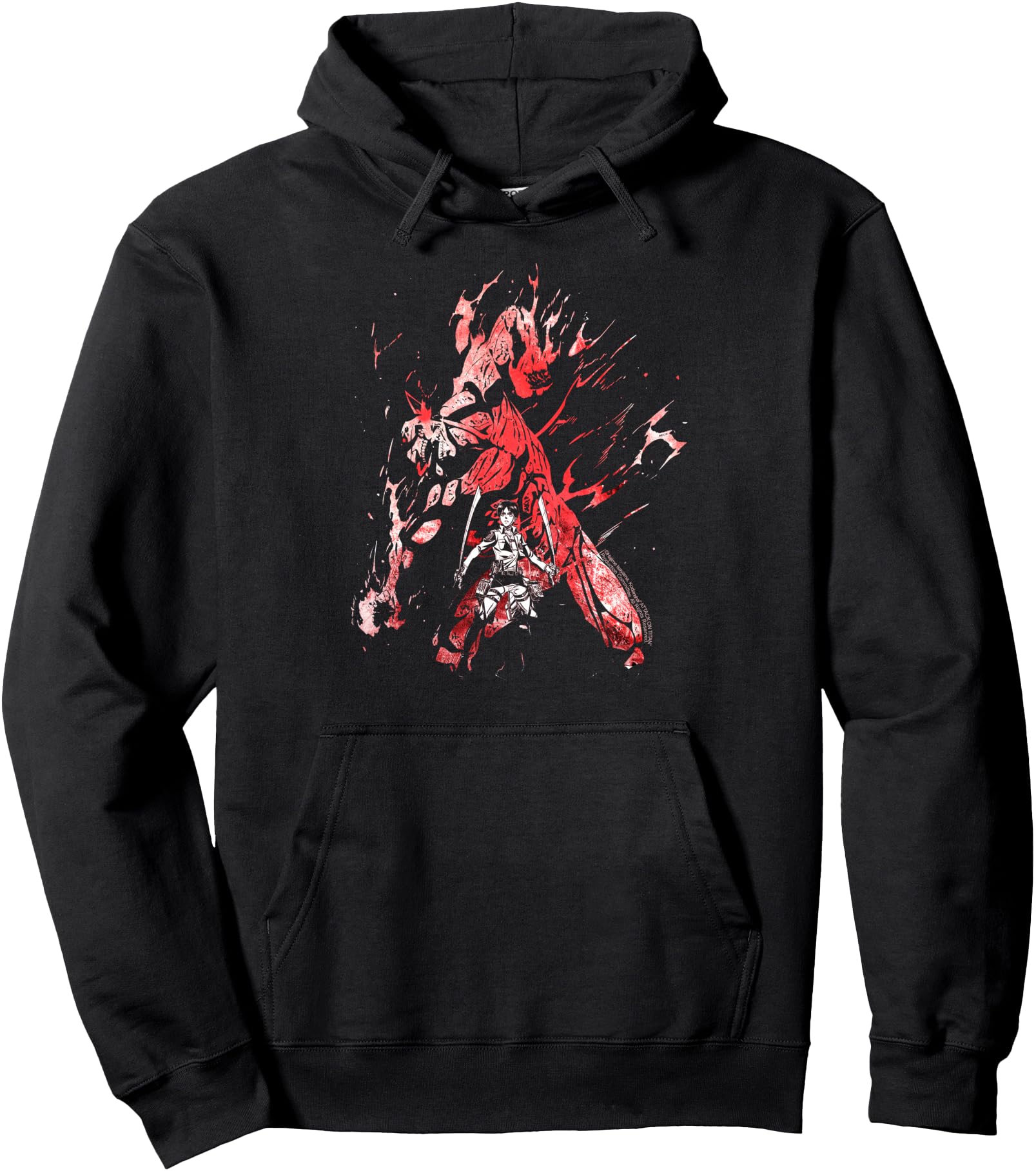 Attack on Titan Season 2 Titan and Eren Flaming AOT Anime Pullover Hoodie