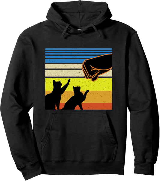 Cat Dad and Mom Fist Bump for Fur Daddy and Mama Pullover Hoodie