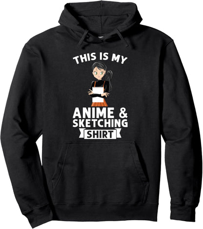 this is my anime & sketching Anime Pullover Hoodie
