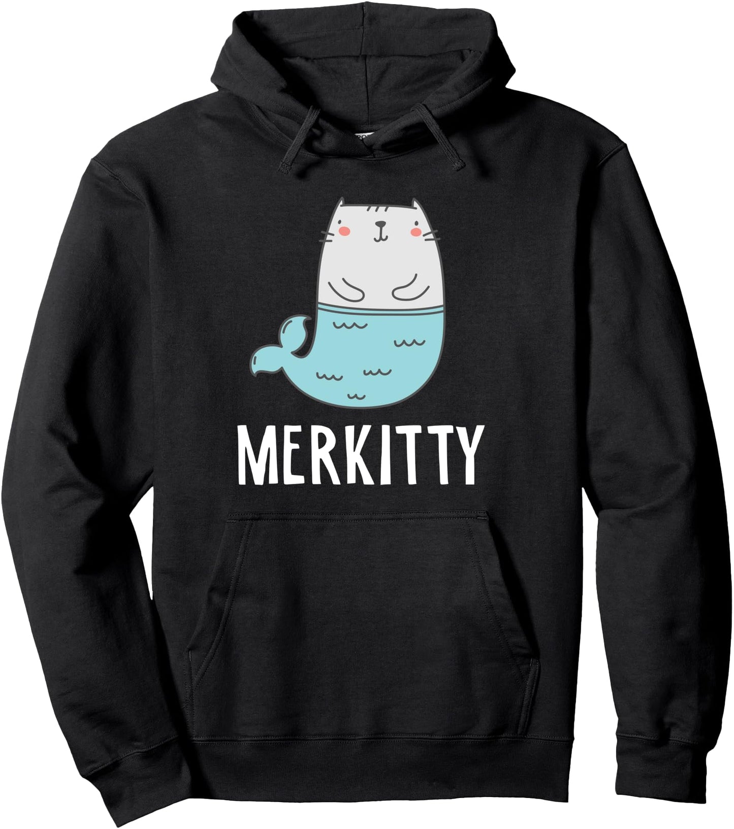 Merkitty Mermaid Cat Kawaii Anime Funny Gift Hoodie