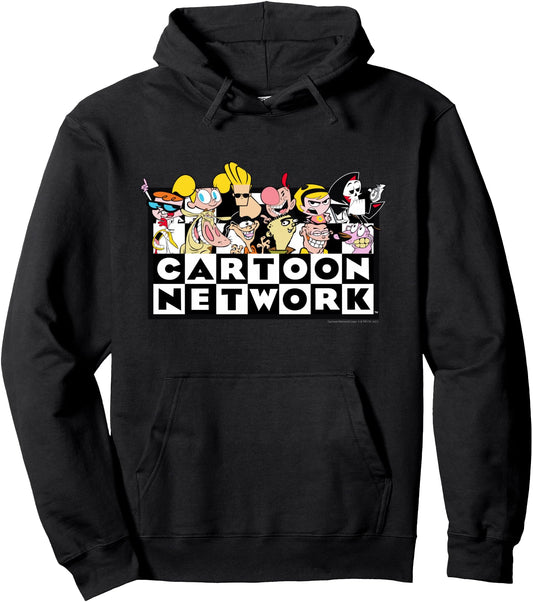Cartoon Network logo with characters Pullover Hoodie