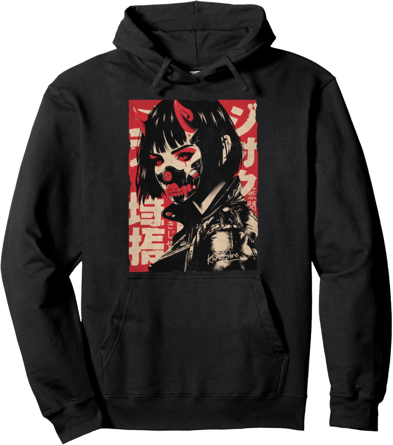 Japan Streetwear Cyberpunk Y2K Techwear Retro Manga Anime Pullover Hoodie