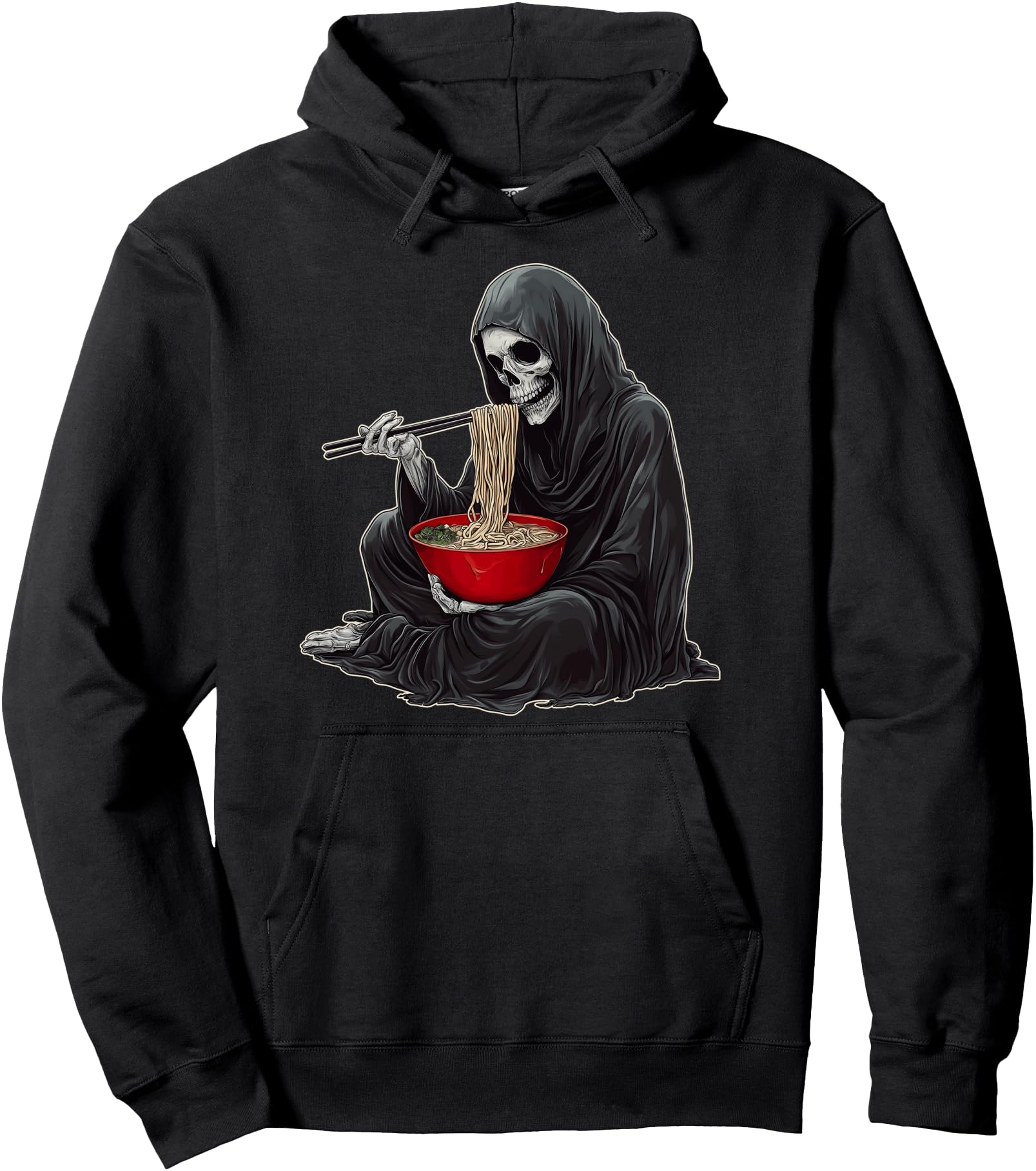 Grim Reaper The Death Ramen Japanese Noodles Pullover Hoodie