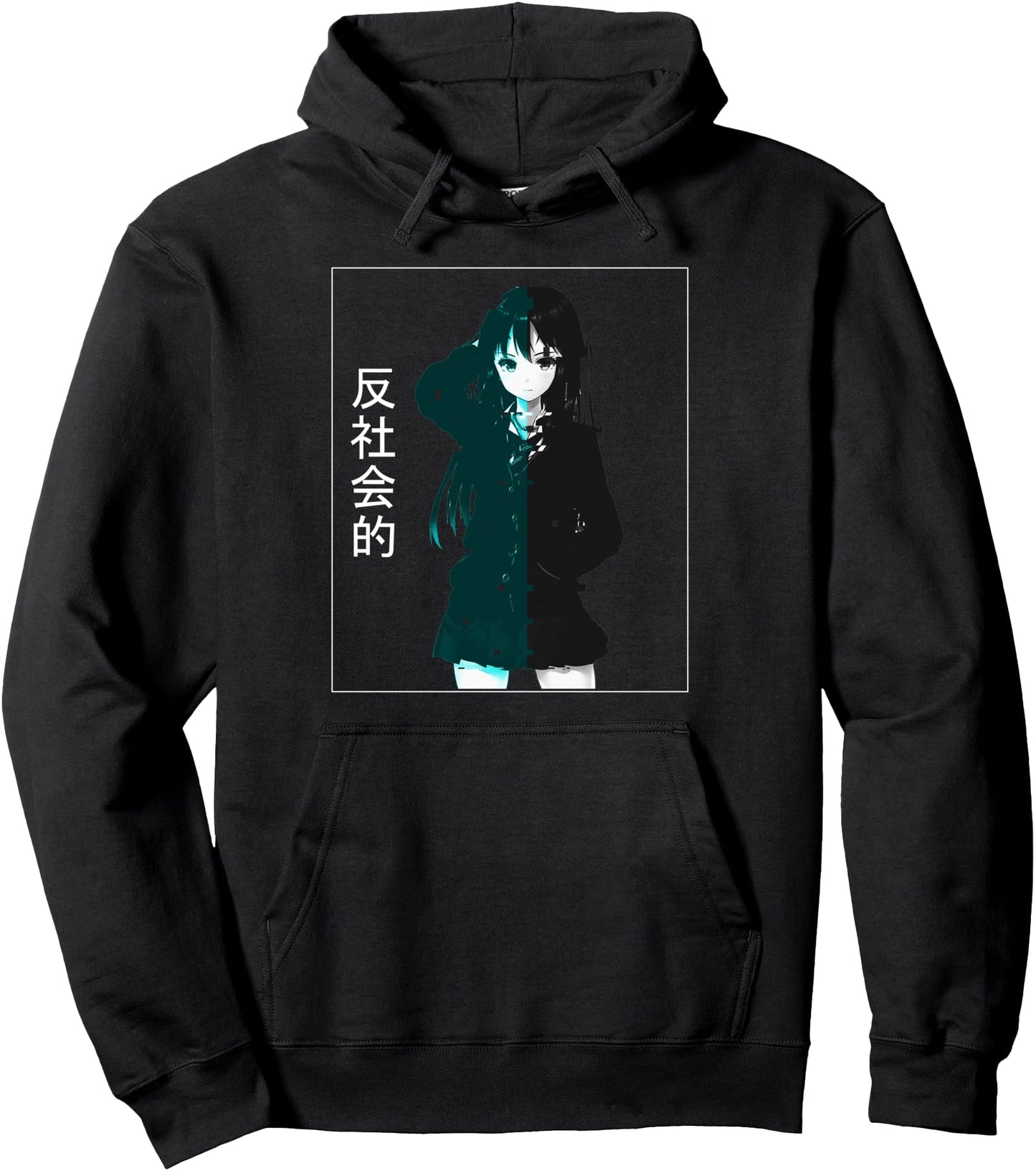 Edgy Alt Japanese Anime Aesthetic Pullover Hoodie