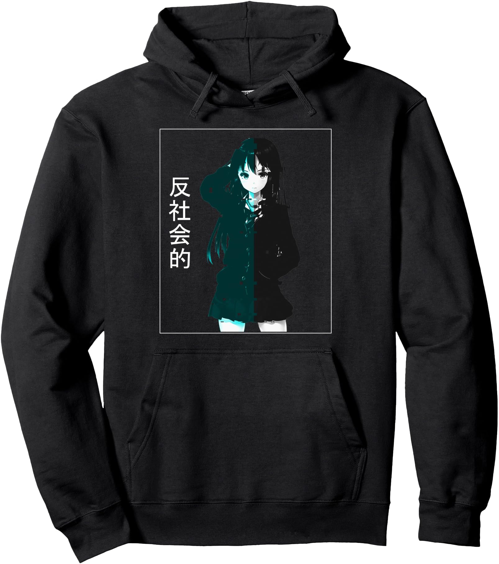 Edgy Alt Japanese Anime Aesthetic Pullover Hoodie