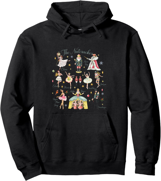Christmas Nutcracker Ballet Sugar Plum Fairy King Holiday Pullover Hoodie