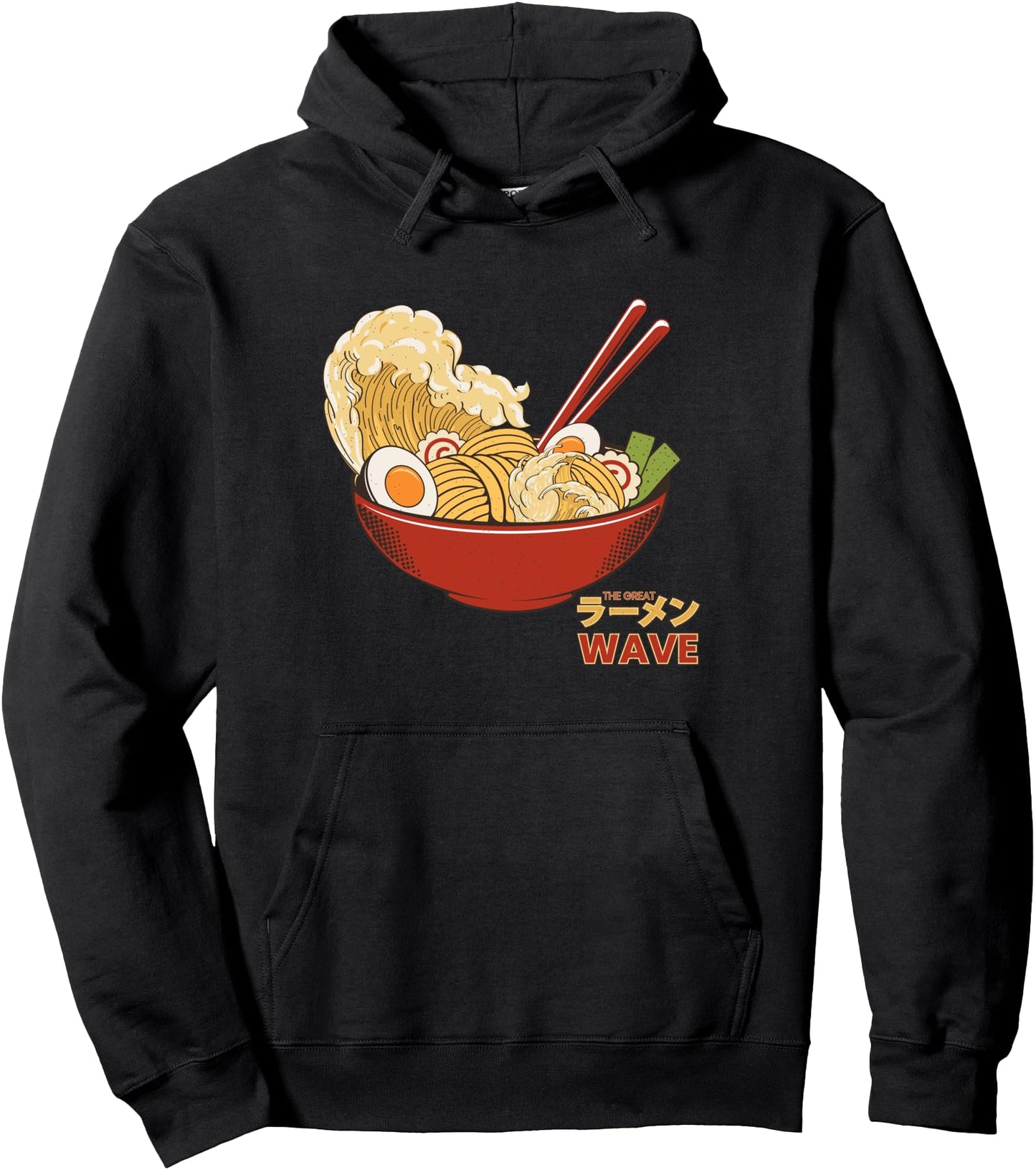 The Great Ramen Wave - Vintage Japanese Ramen Noodles Pullover Hoodie
