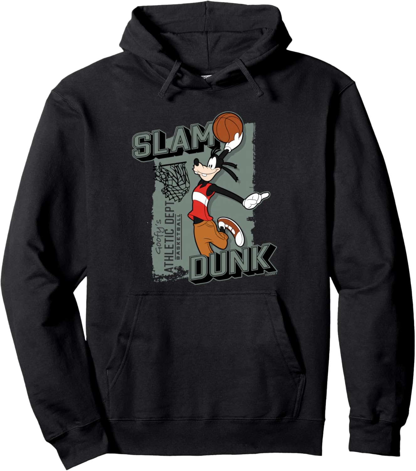 Disney Goofy Sports Basketball Slam Dunk Athletic Dept Pullover Hoodie