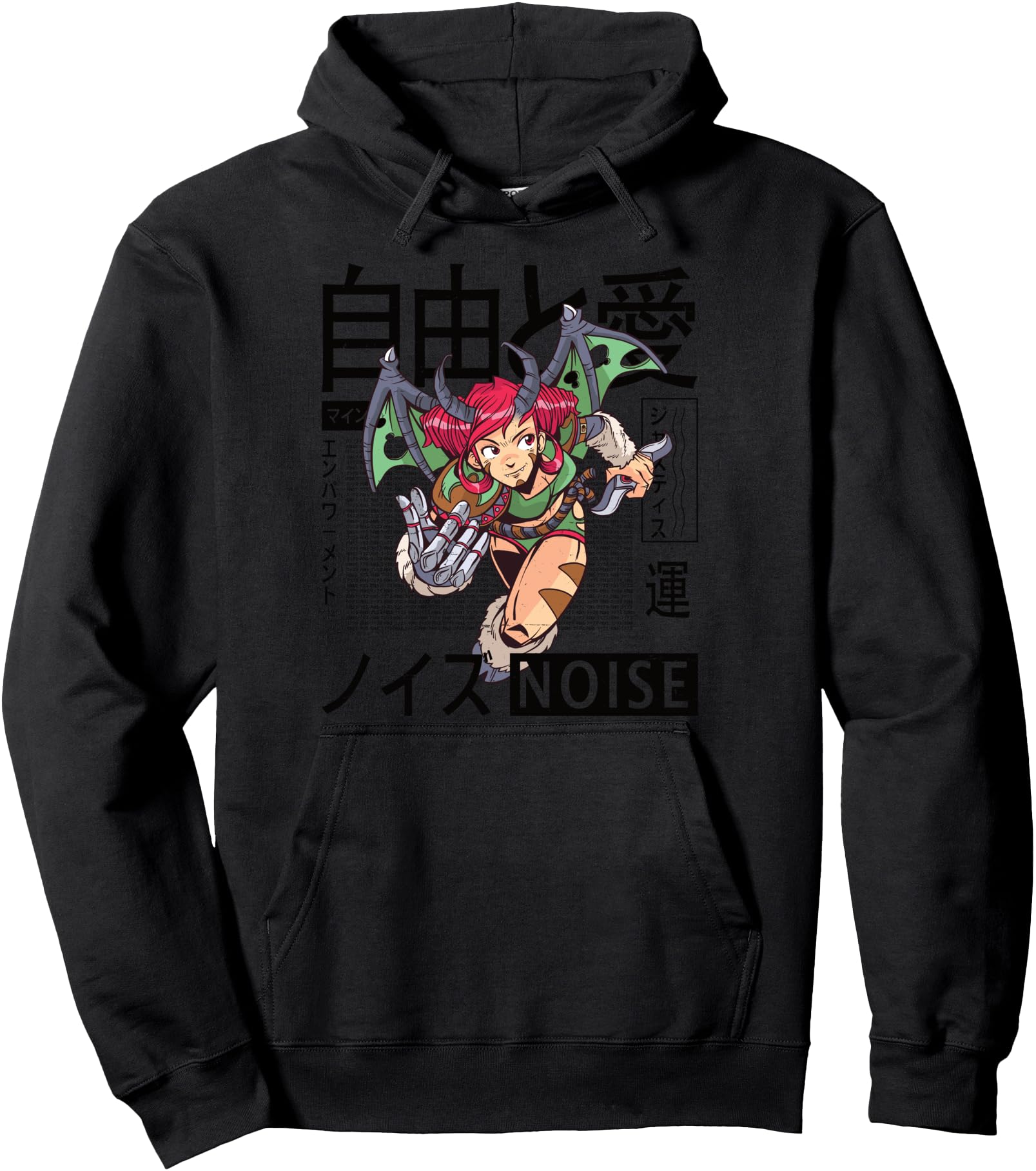 Vaporwave - Kawaii Aesthetic - Japanese Korean - Anime Demon Pullover Hoodie