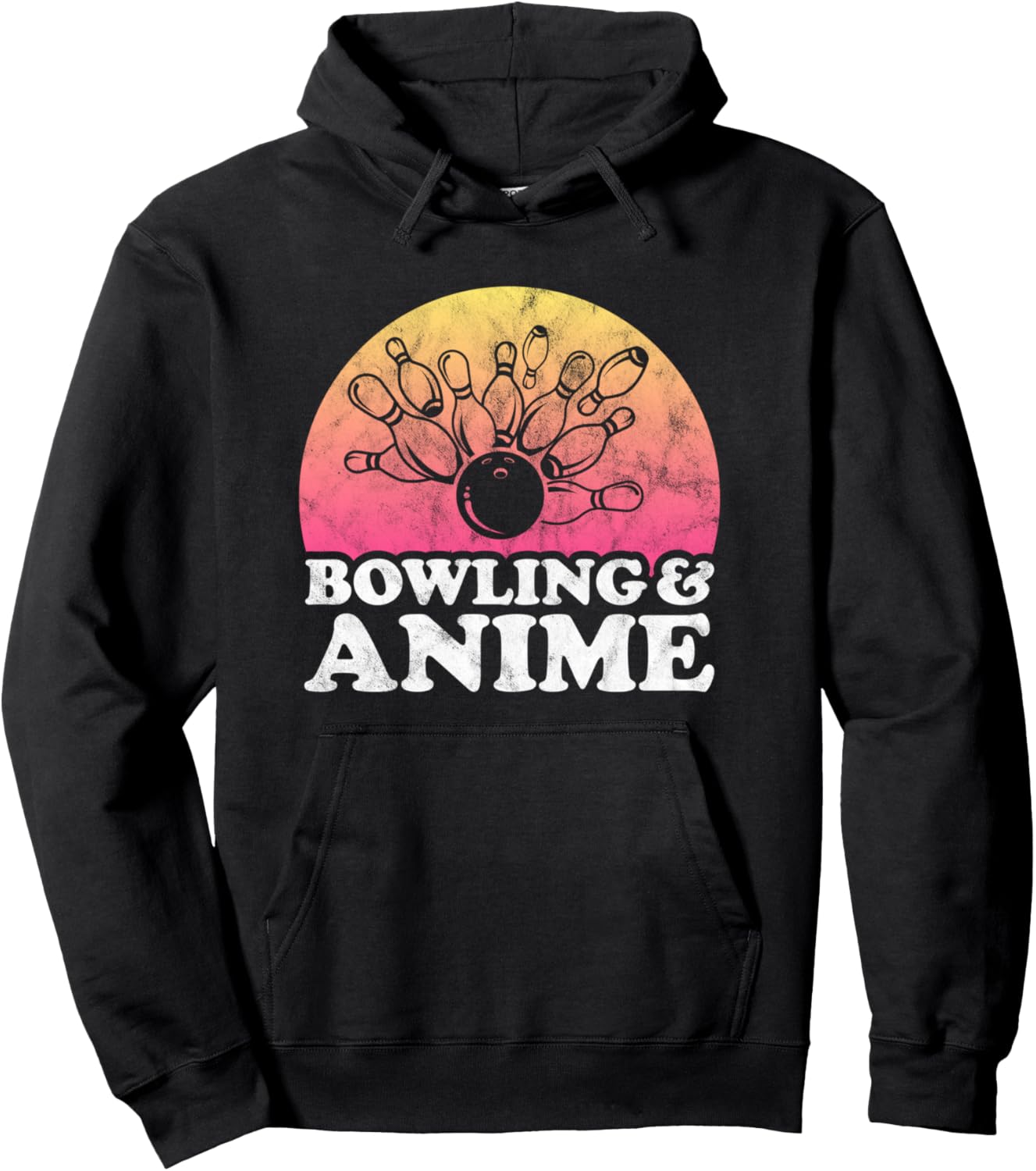 Bowling and Anime Pullover Hoodie