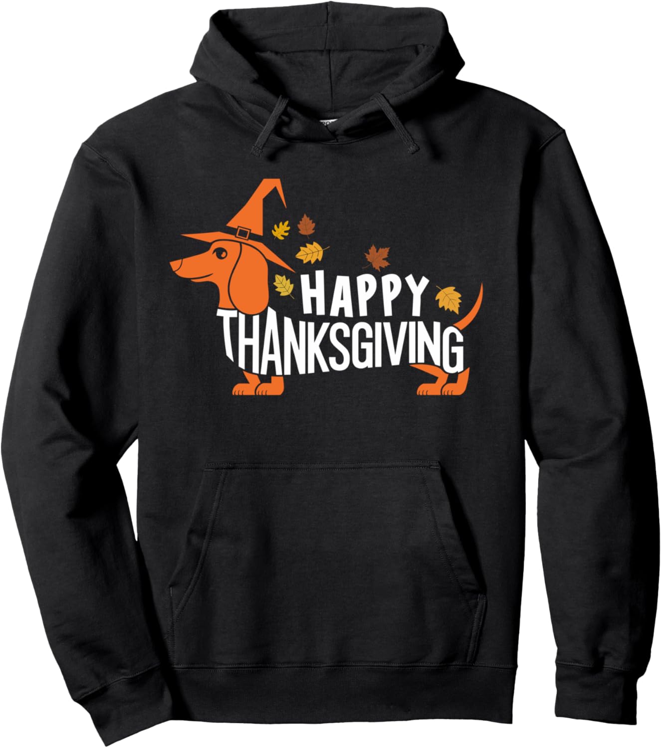 Autumn Pumpkin Fall Dachshund Thanksgiving Womens Mens Kids Pullover Hoodie