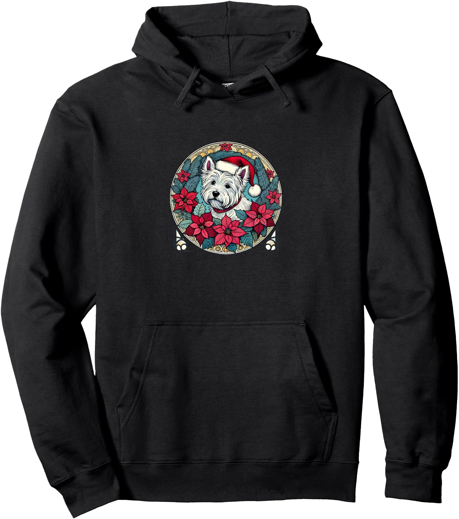 West Highland Terrier Christmas Westie Santa Yule Pullover Hoodie