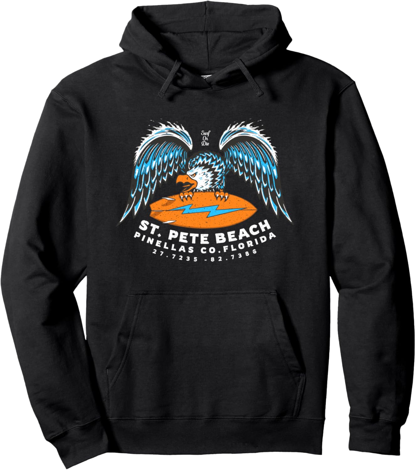 Saint Pete Beach Florida Surf Souvenir Saint Pete Beach Pullover Hoodie