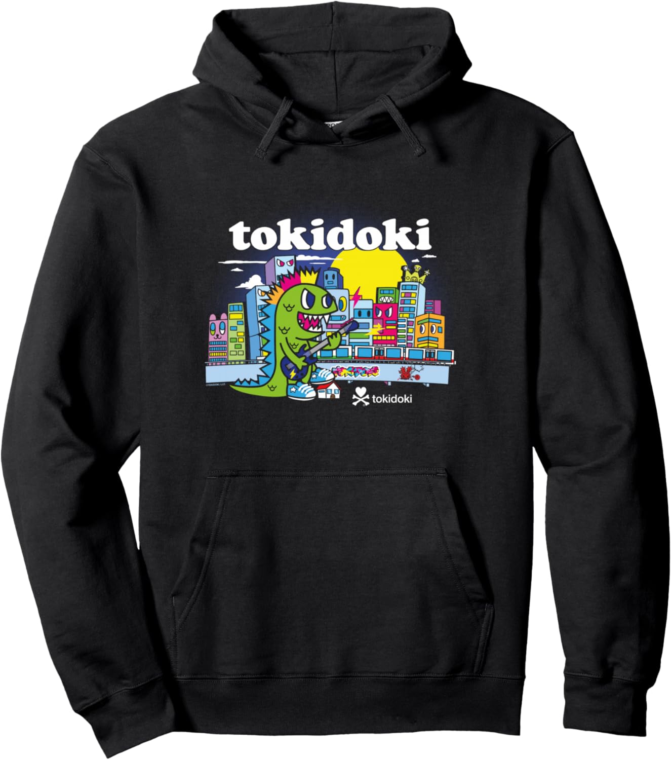 Tokidoki Punk Kaiju Rocking Around The City Retro Pullover Hoodie