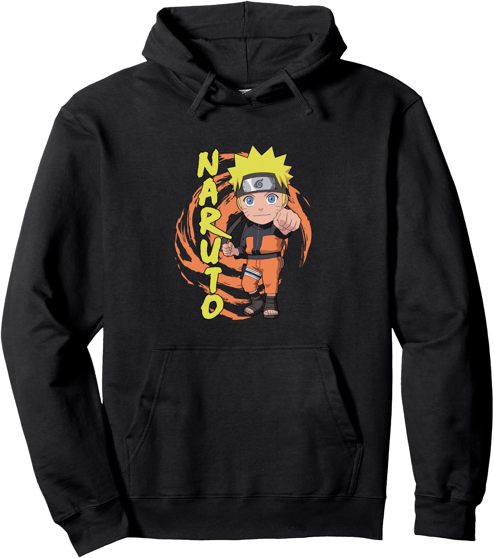 Naruto Shippuden Naruto Chibi Fist Swirl Anime Pullover Hoodie