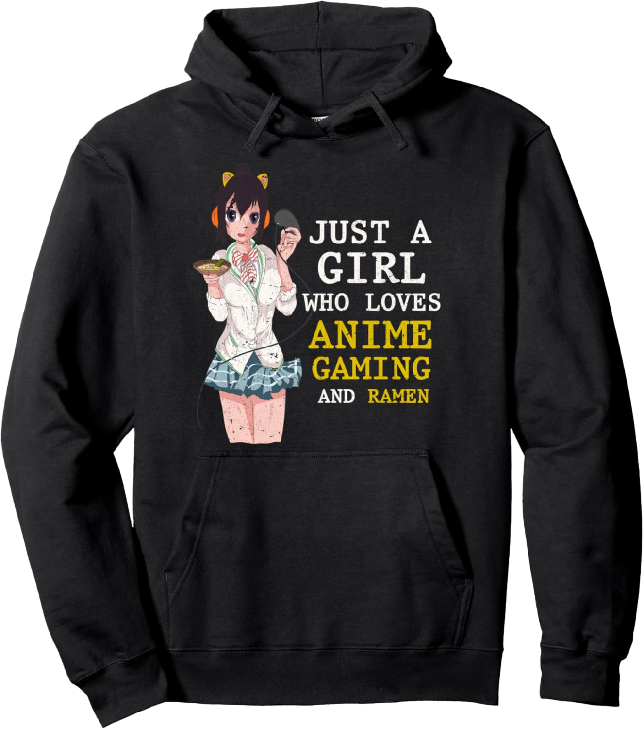 Ramen Noodles Lover Gamer Girls Video Gaming Women Anime Pullover Hoodie